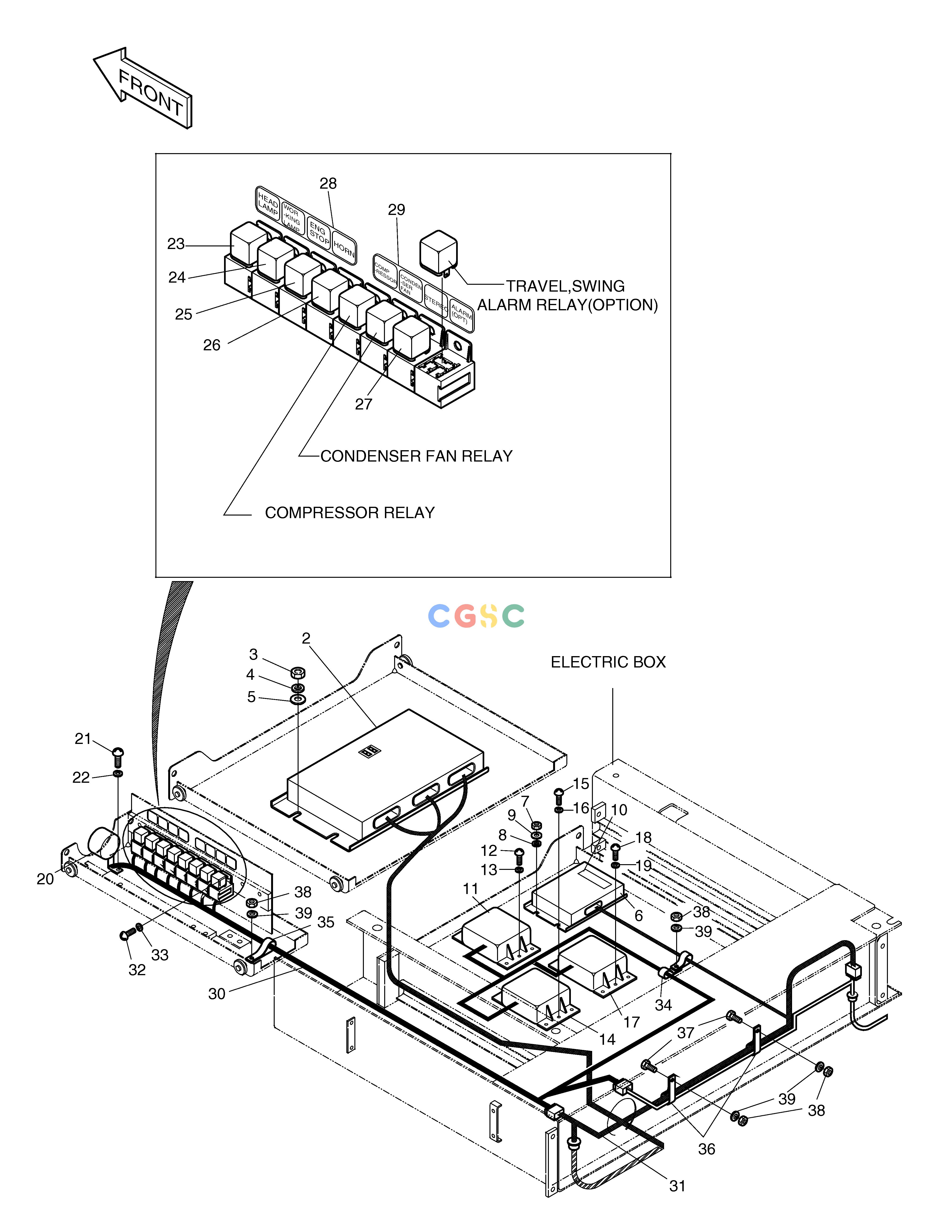 斗山零件查询ELECTRIC BOX ASS'Y(2) SOLAR 220LC-V Doosan parts catalog online