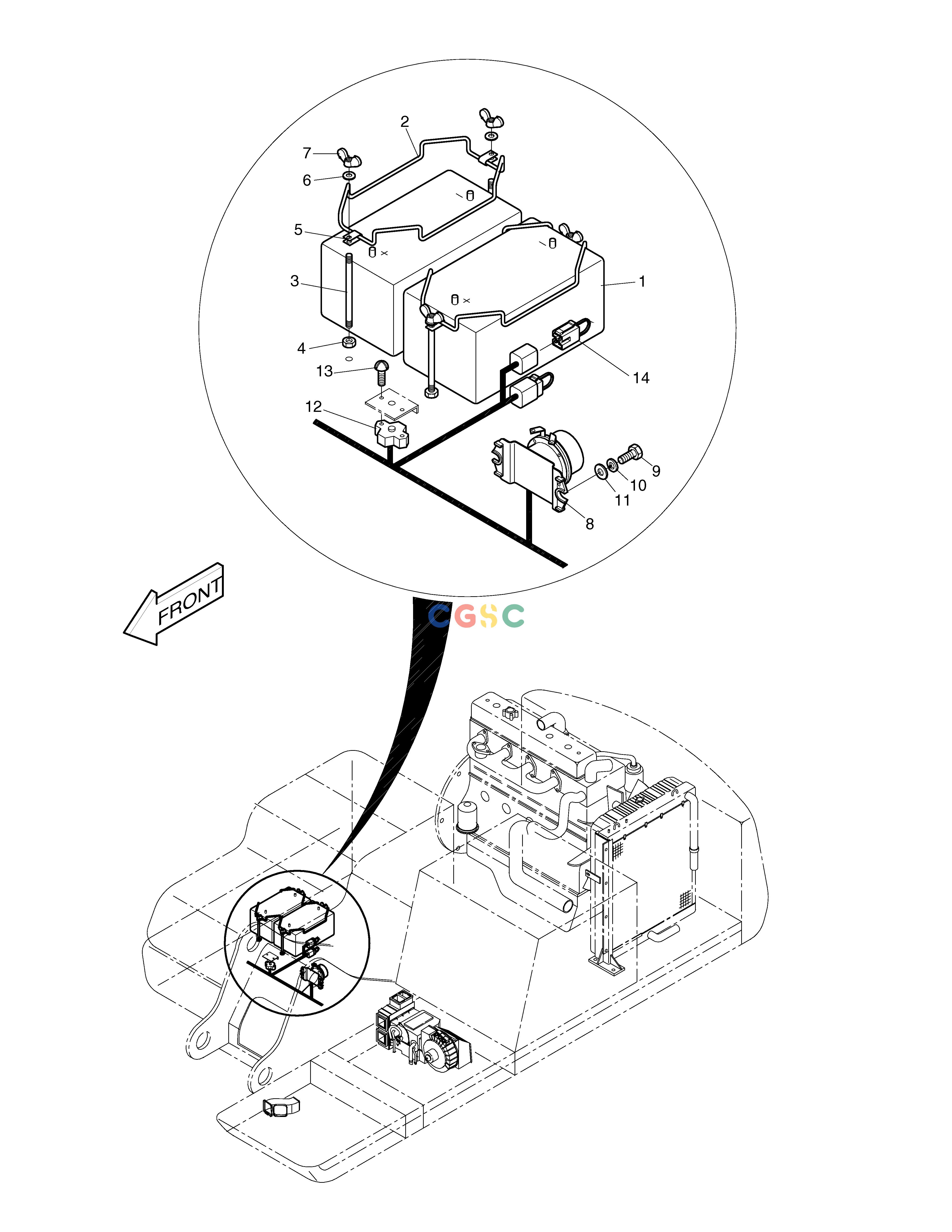 斗山零件查询ELECTRIC PARTS(4)-BATTERY SOLAR 220LC-V Doosan parts catalog online