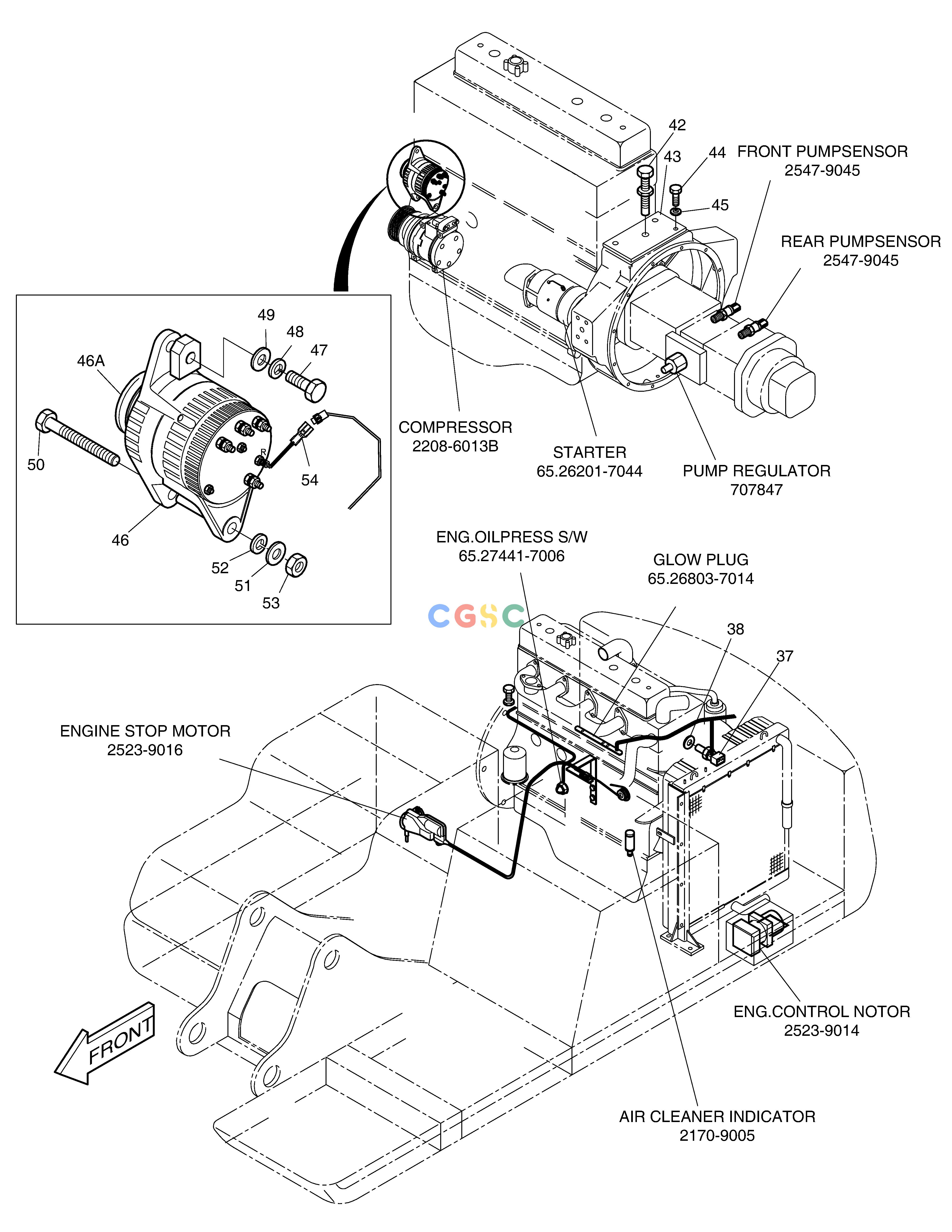 斗山零件查询ELECTRIC PARTS(5)-ENGINE SOLAR 220LC-V Doosan parts catalog online