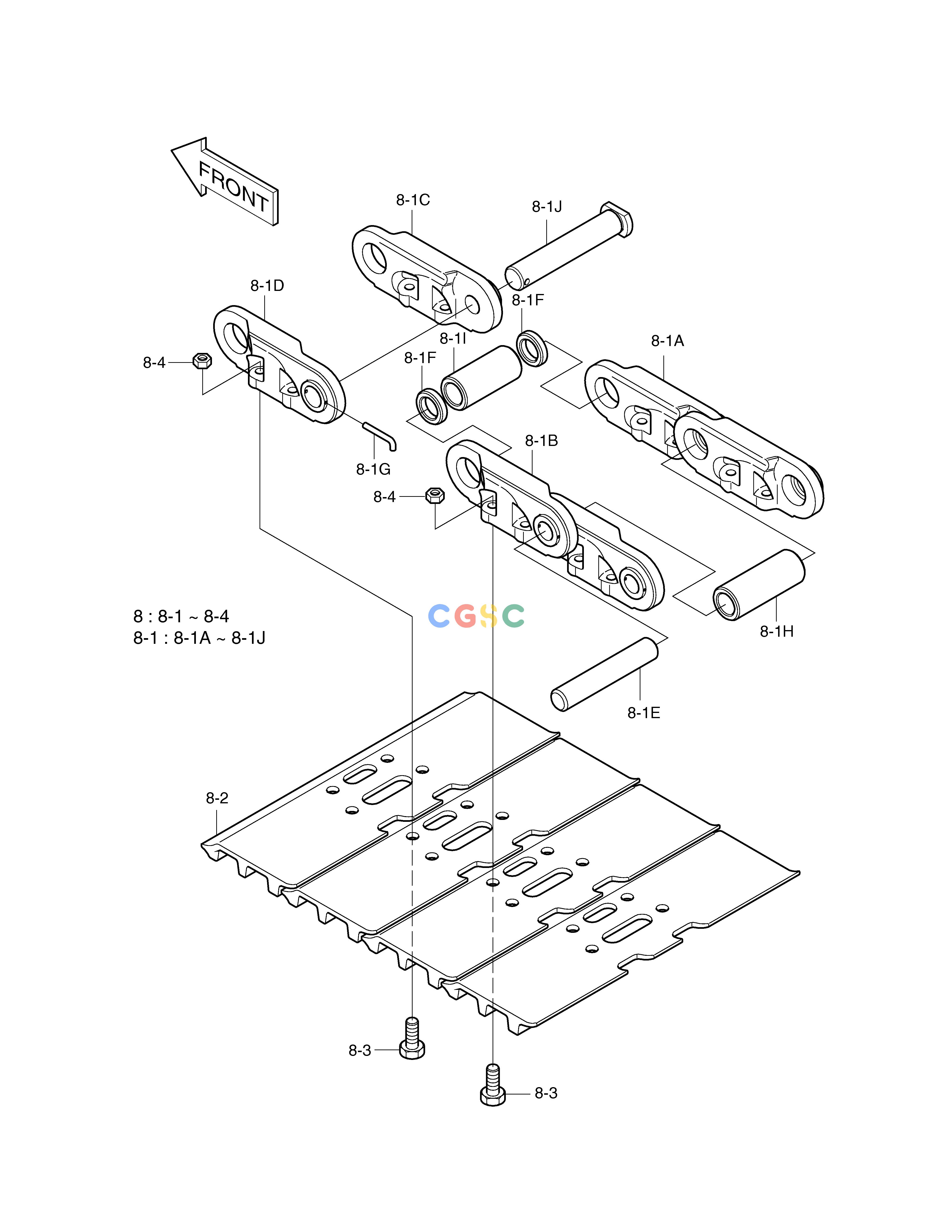 斗山零件查询TRACK SHOE ASS'Y-600G SOLAR 220LC-V Doosan parts catalog online