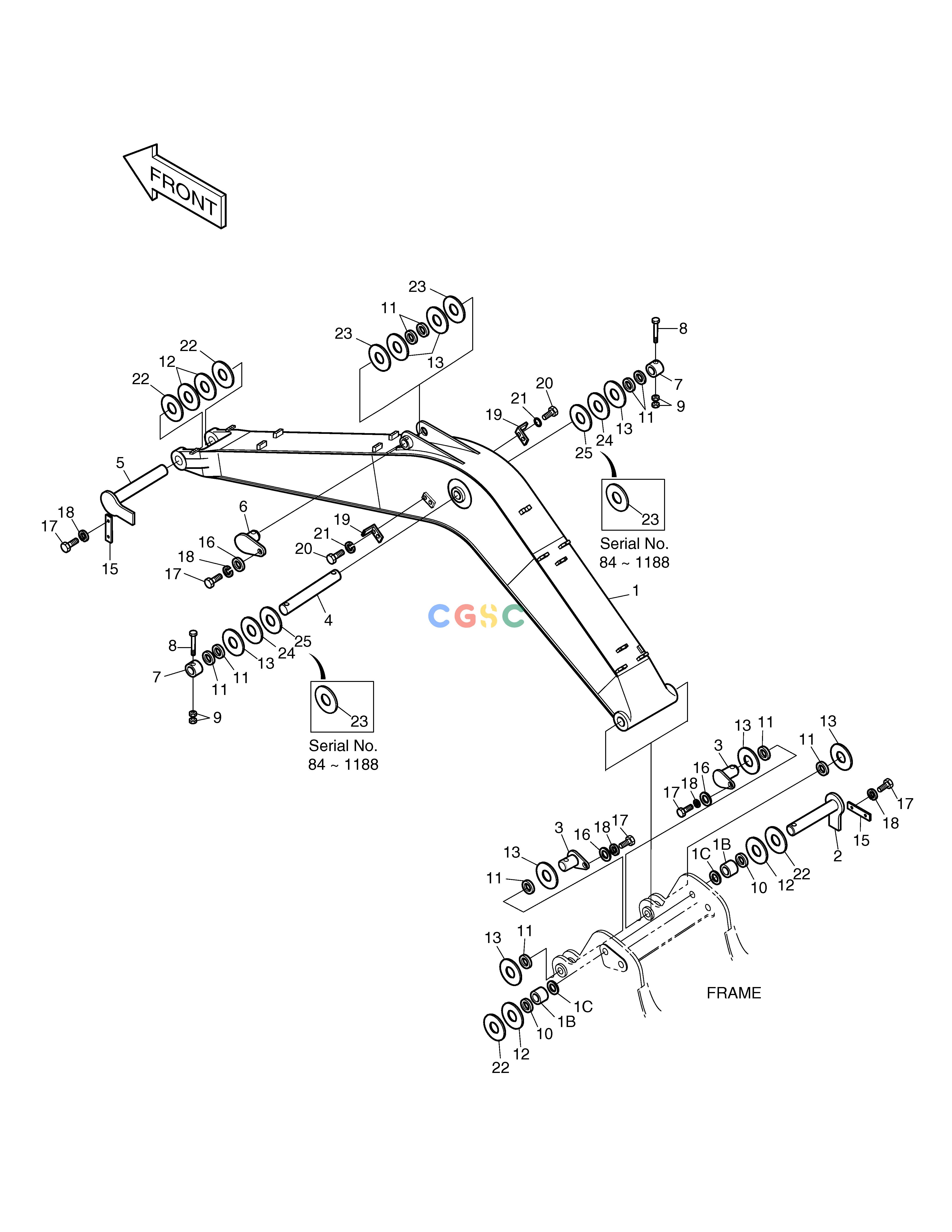 斗山零件查询BOOM-5.7m SOLAR 220LC-V Doosan parts catalog online