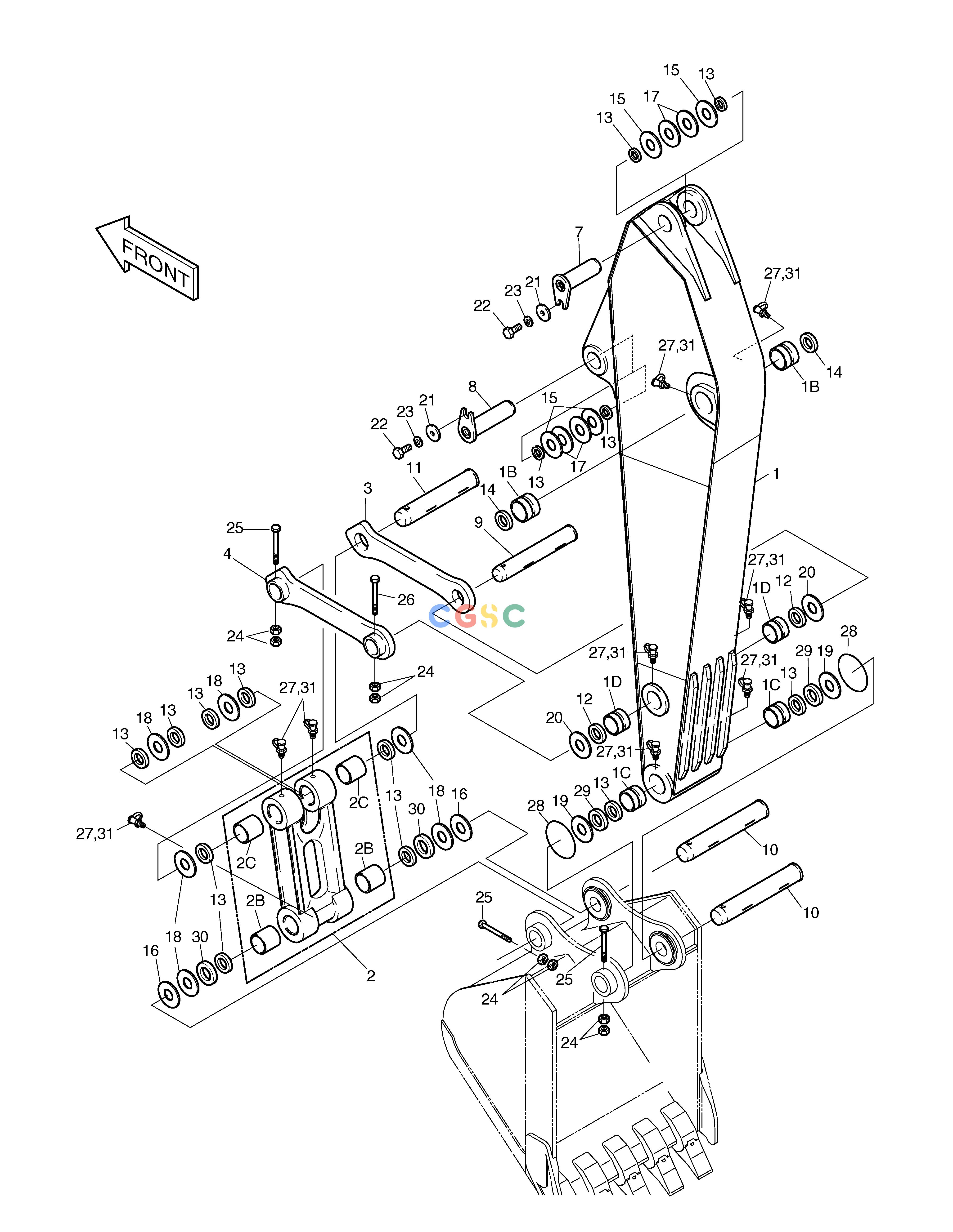 斗山零件查询ARM-2.9m SOLAR 220LC-V Doosan parts catalog online