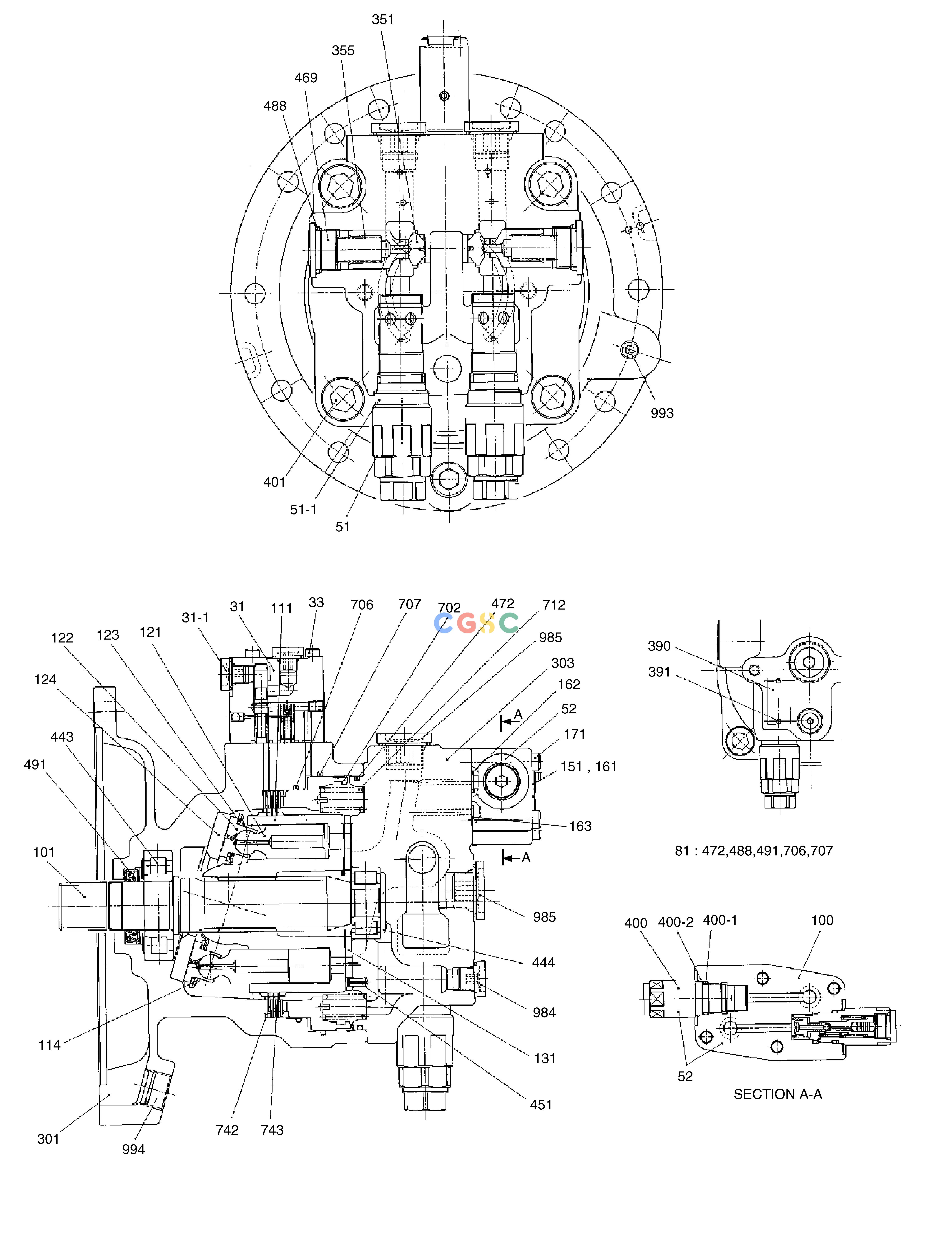 斗山零件查询SWING MOTOR(1-2) SOLAR 220LC-V Doosan parts catalog online
