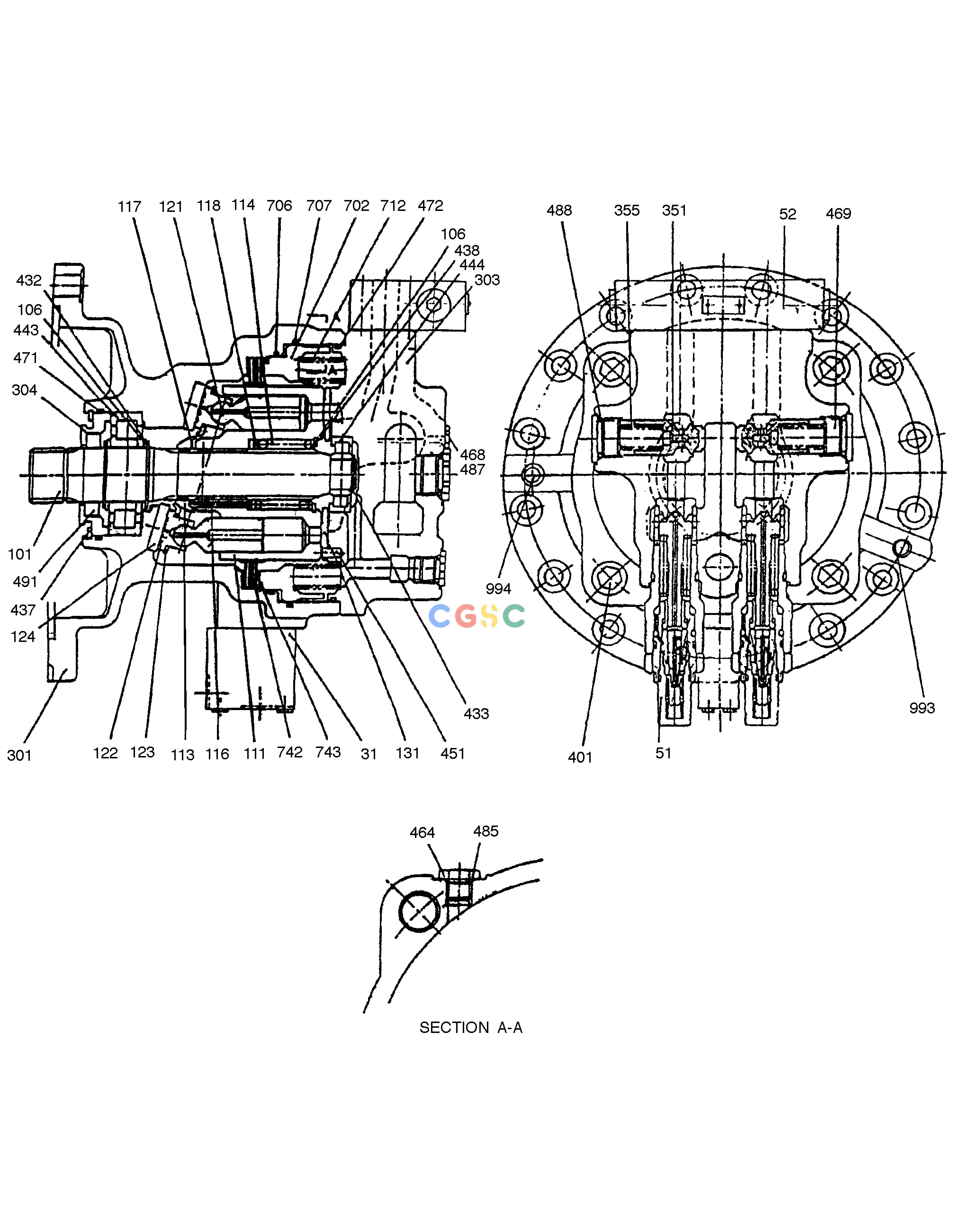 斗山零件查询SWING MOTOR(2) SOLAR 220LC-V Doosan parts catalog online