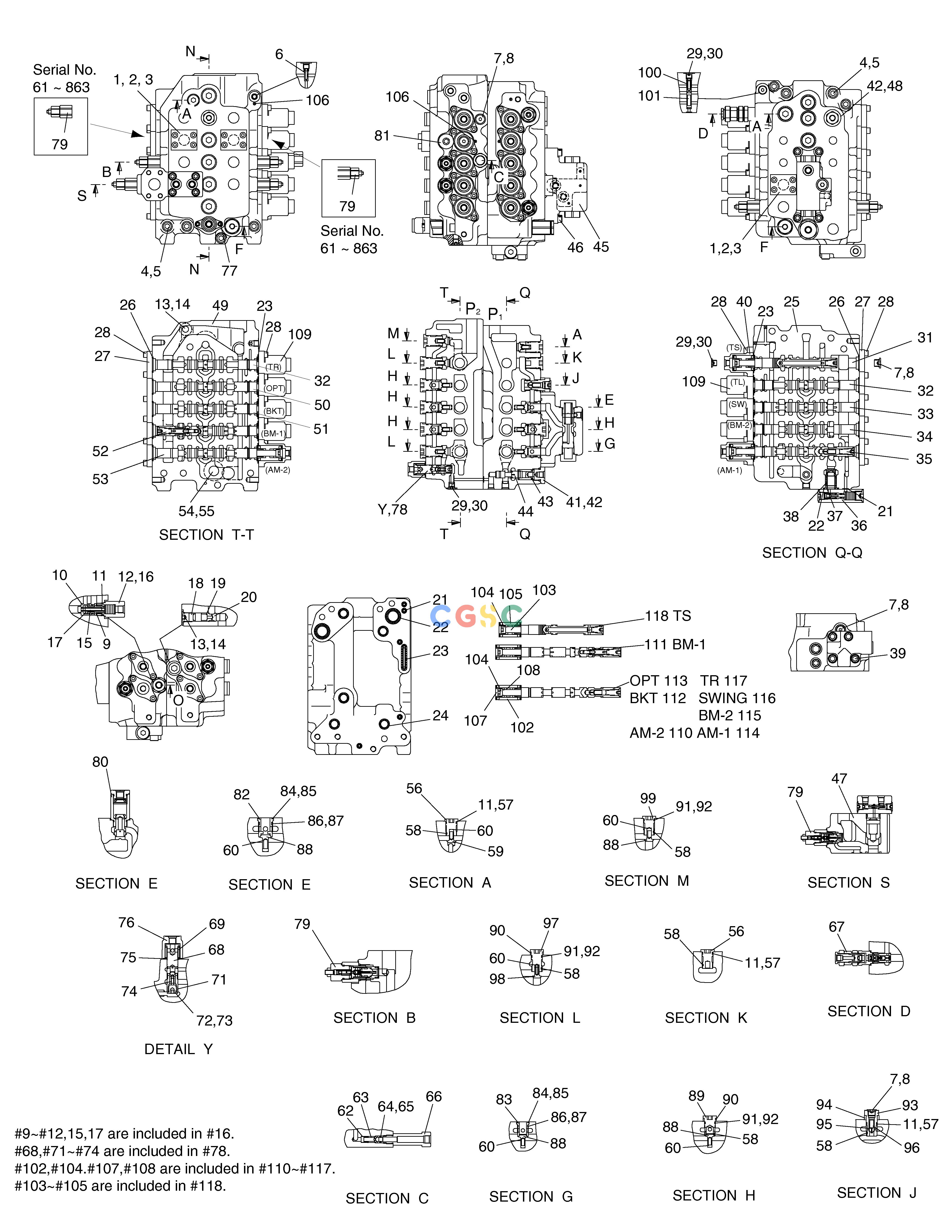 斗山零件查询CONTROL VALVE(2) SOLAR 220LC-V Doosan parts catalog online