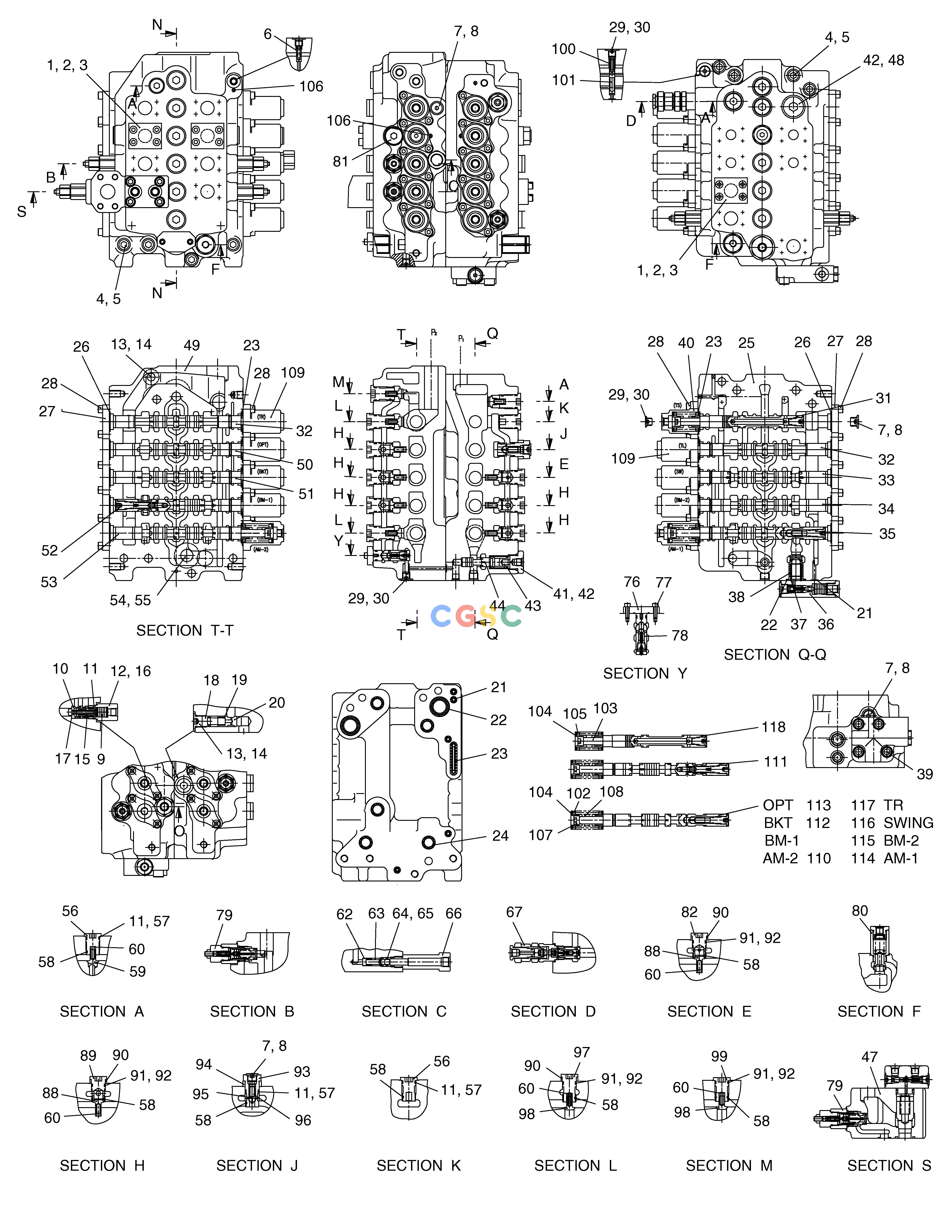 斗山零件查询CONTROL VALVE(3) SOLAR 220LC-V Doosan parts catalog online