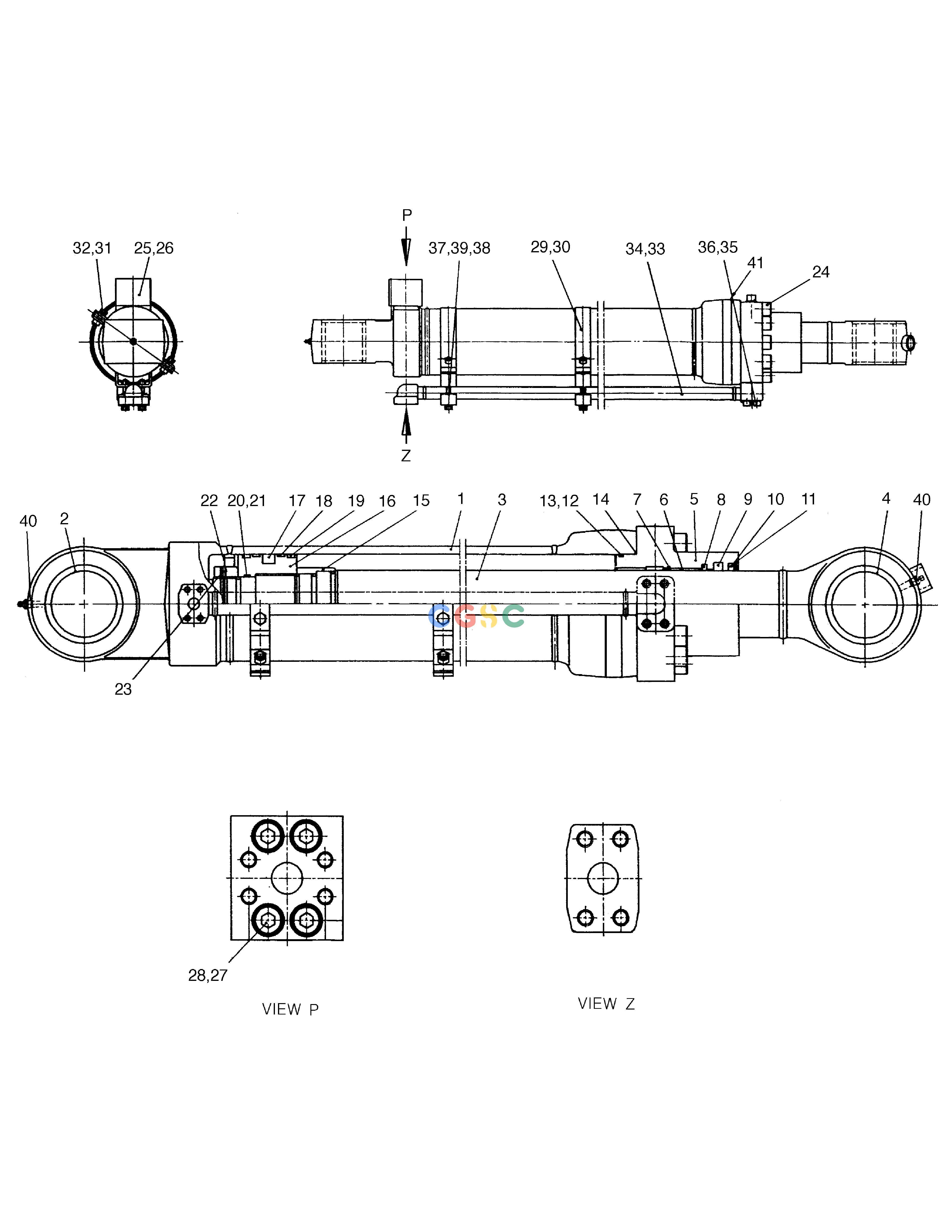 斗山零件查询BUCKET CYLINDER-2.4m ARM SOLAR 220LC-V Doosan parts catalog online