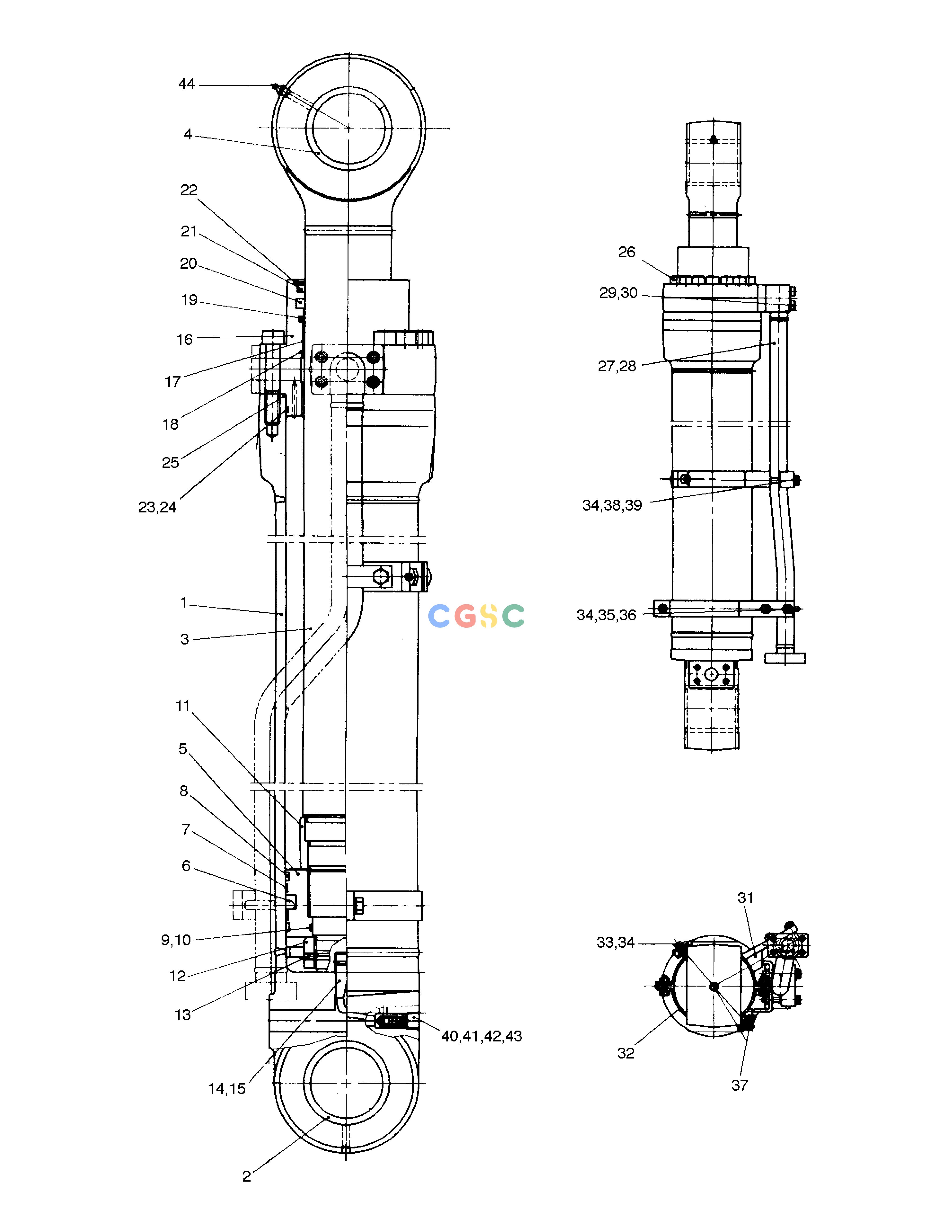 斗山零件查询ARM CYLINDER-2m ARM SOLAR 220LC-V Doosan parts catalog online