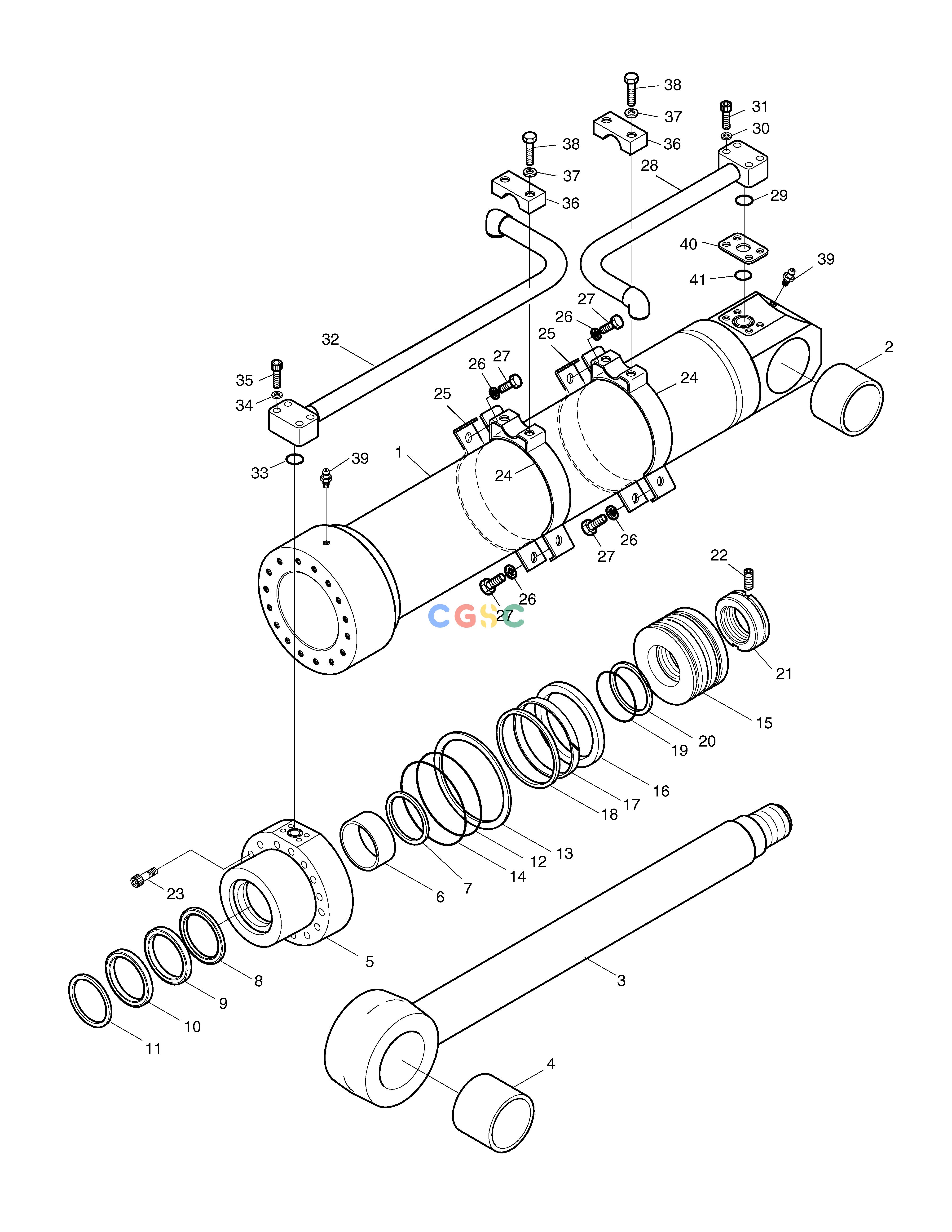 斗山零件查询ARTI.BOOM CYLINDER SOLAR 220LC-V Doosan parts catalog online