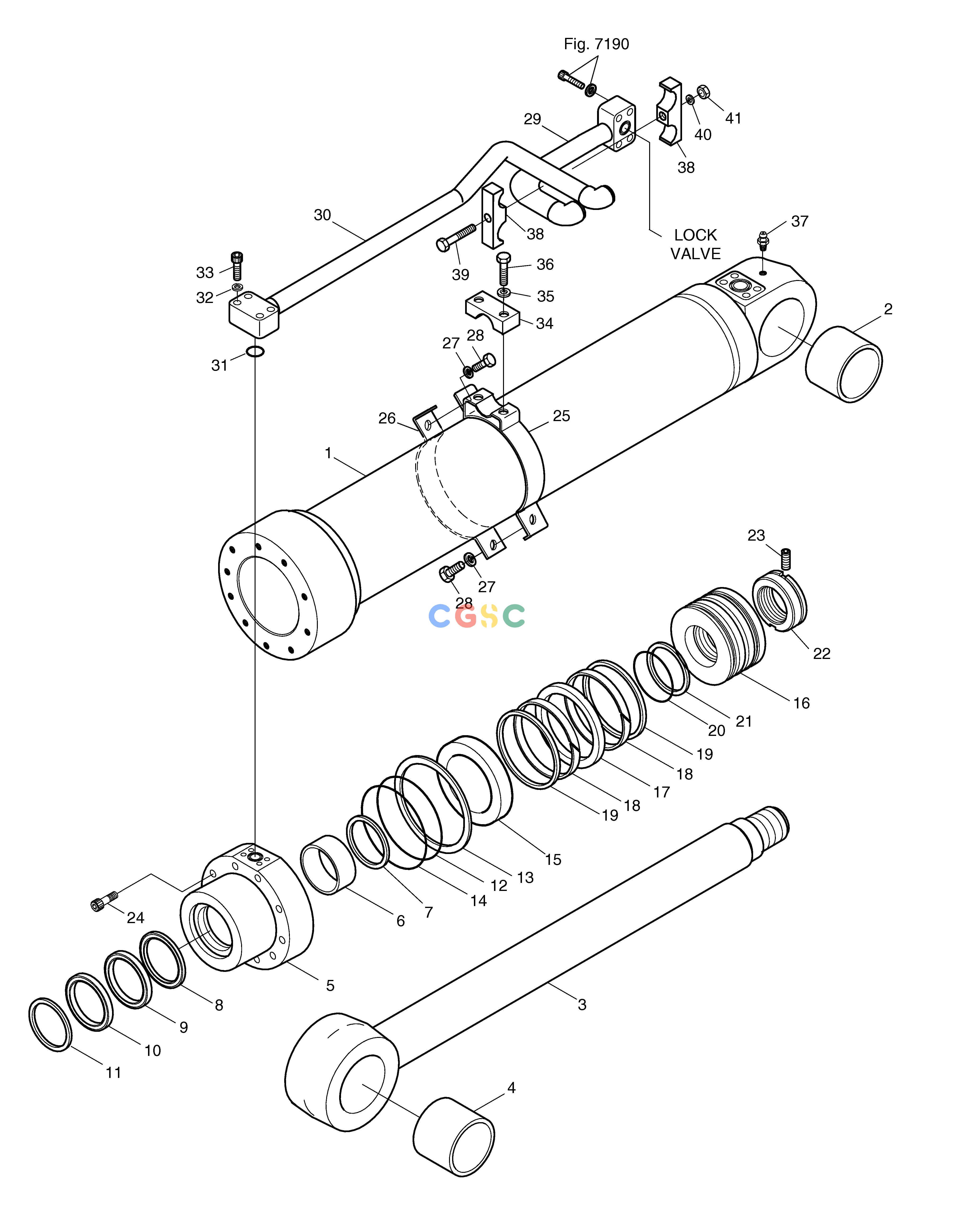 斗山零件查询BOOM CYLINDER(L.H)-L/V FOR ARTI.BOOM SOLAR 220LC-V Doosan parts catalog online