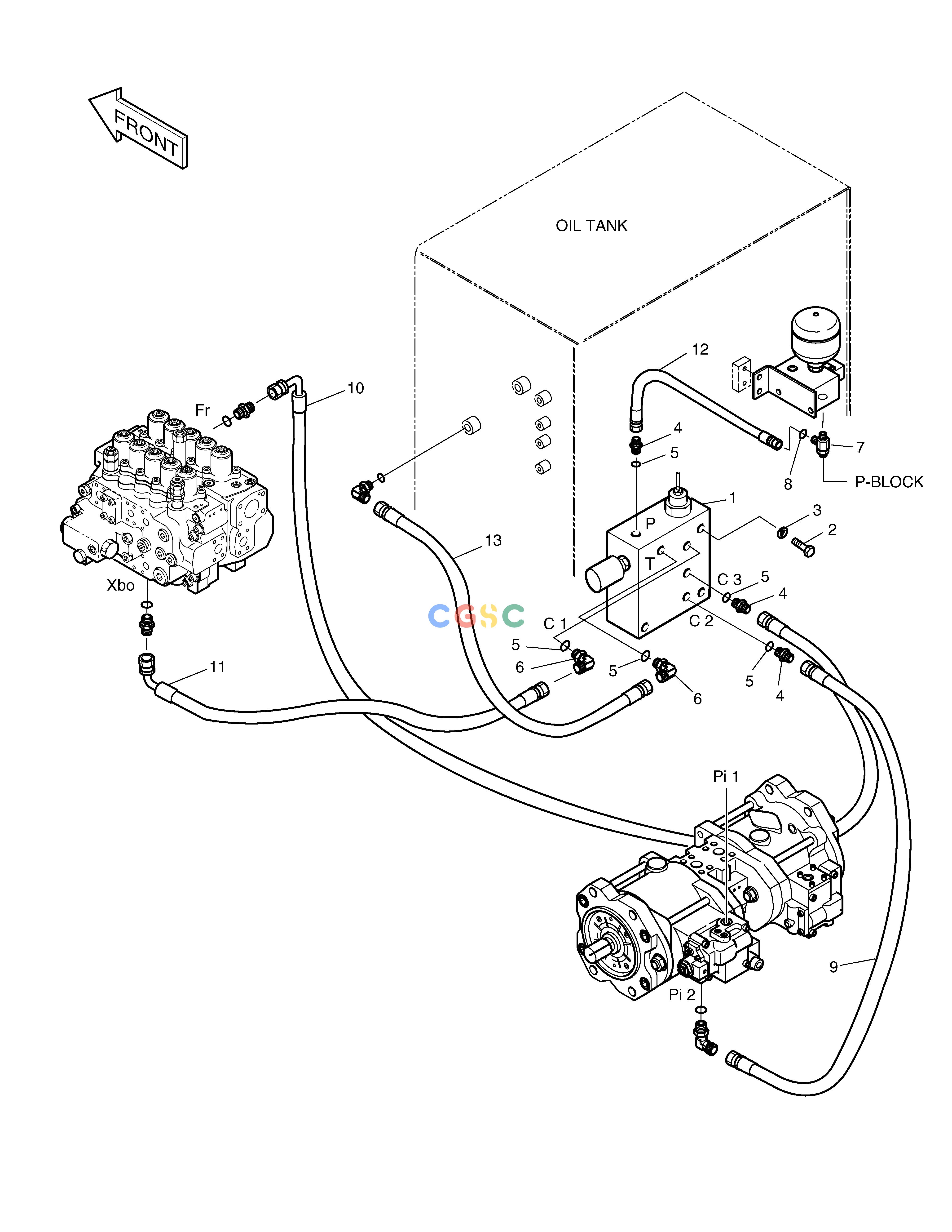 斗山零件查询PILOT PIPING-BREAKER SOLAR 220LC-V Doosan parts catalog online