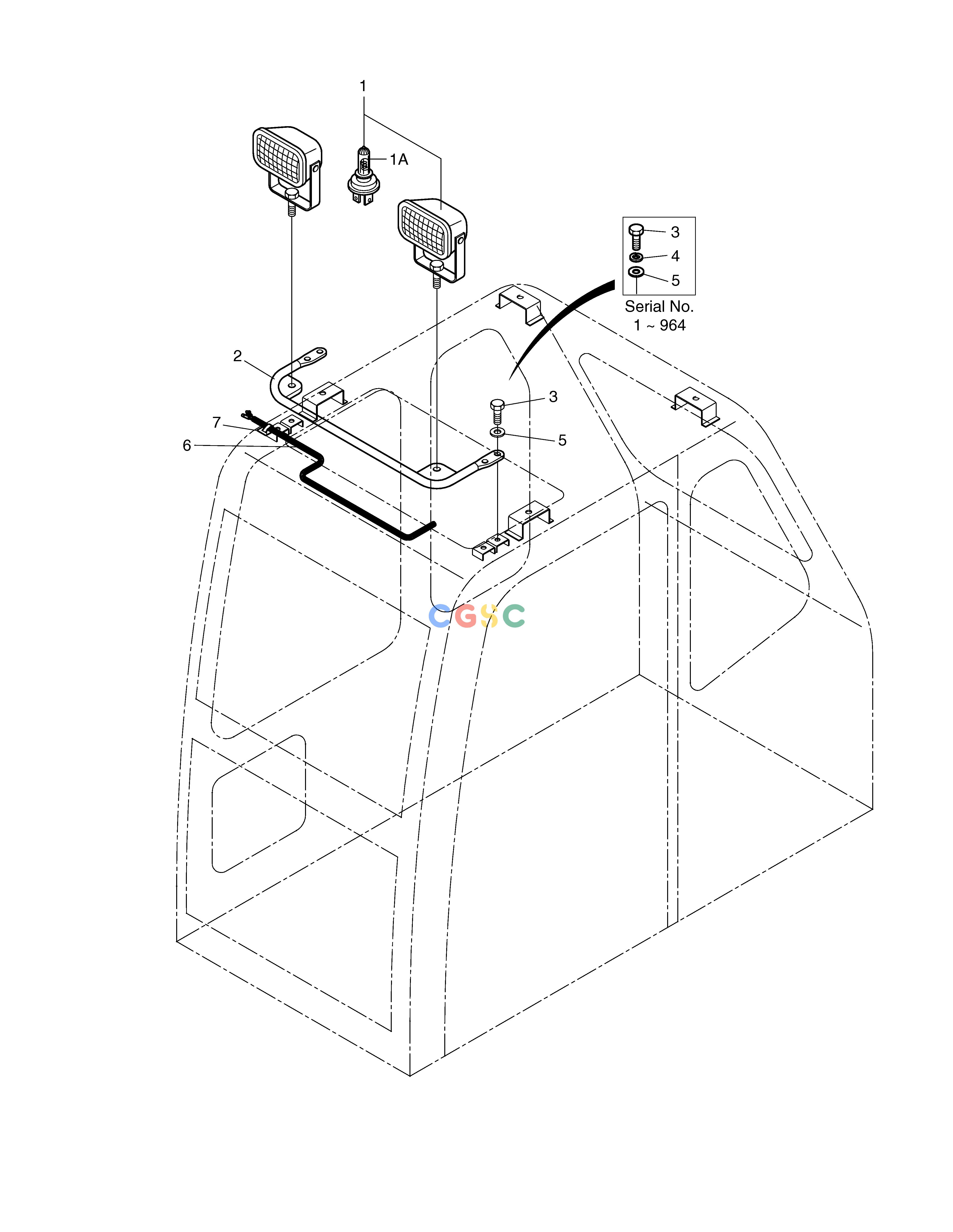 斗山零件查询CABIN LAMP ASS'Y SOLAR 220LC-V Doosan parts catalog online
