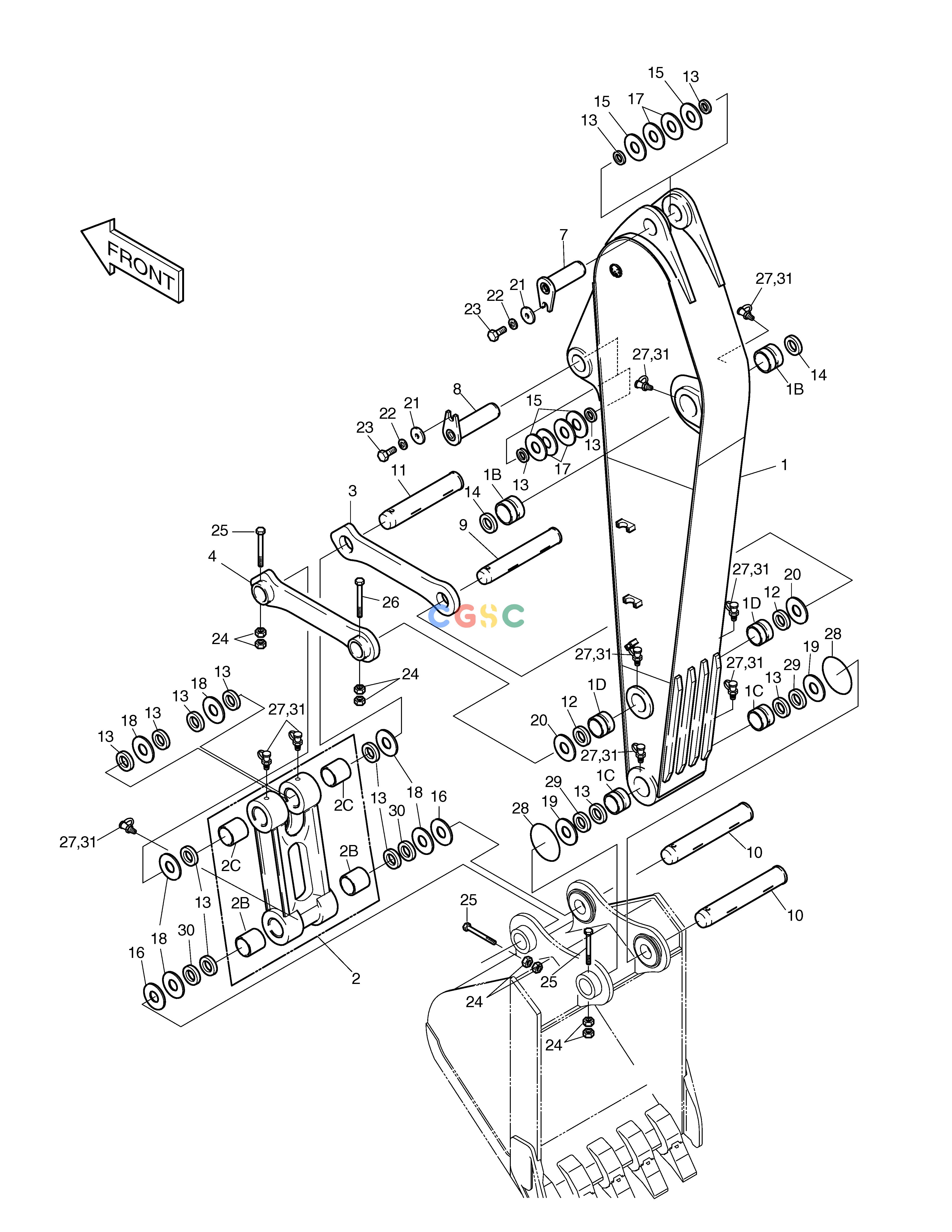 斗山零件查询ARM-2.4m SOLAR 220LC-V Doosan parts catalog online