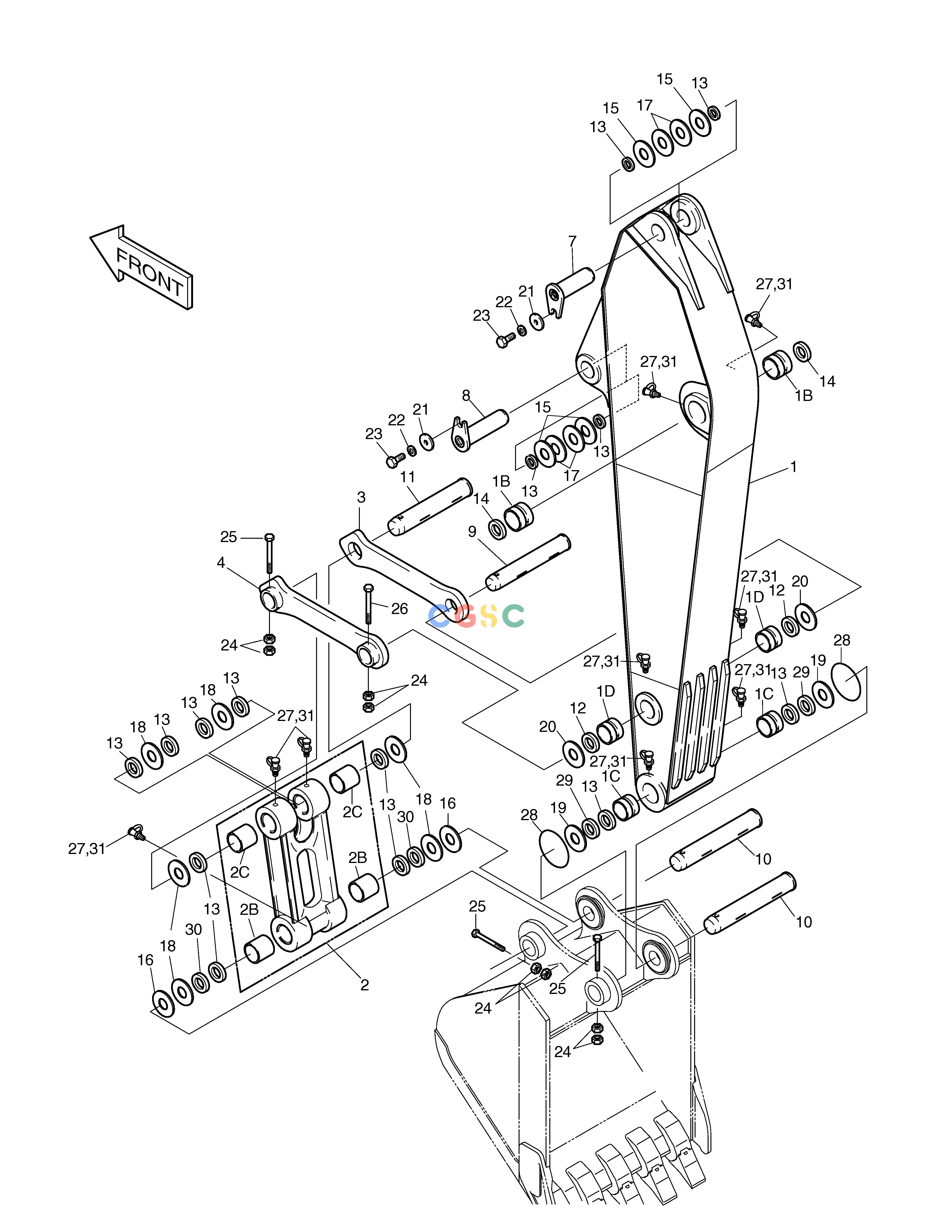 斗山零件查询ARM-3.5m SOLAR 220LC-V Doosan parts catalog online