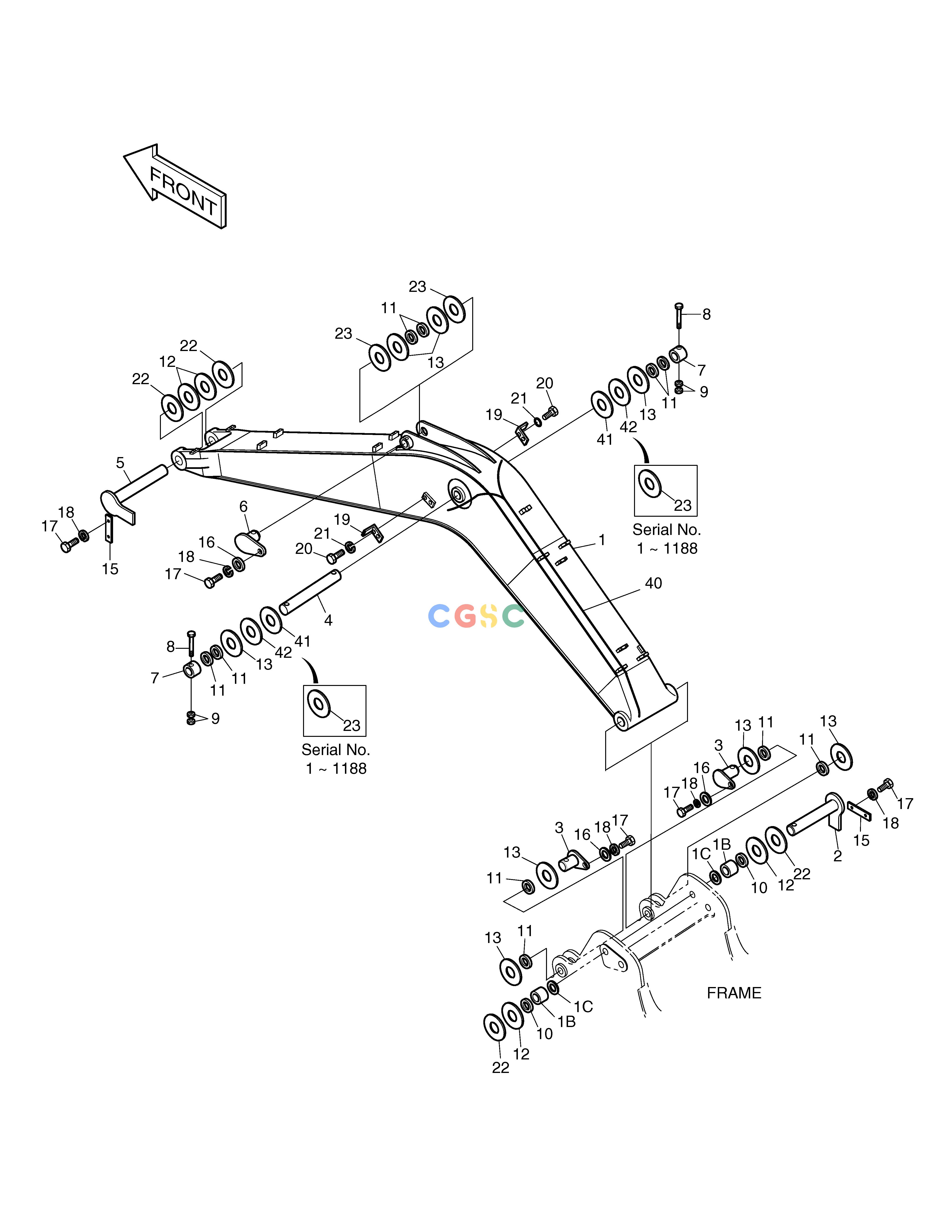 斗山零件查询BOOM-5.2m SOLAR 220LC-V Doosan parts catalog online