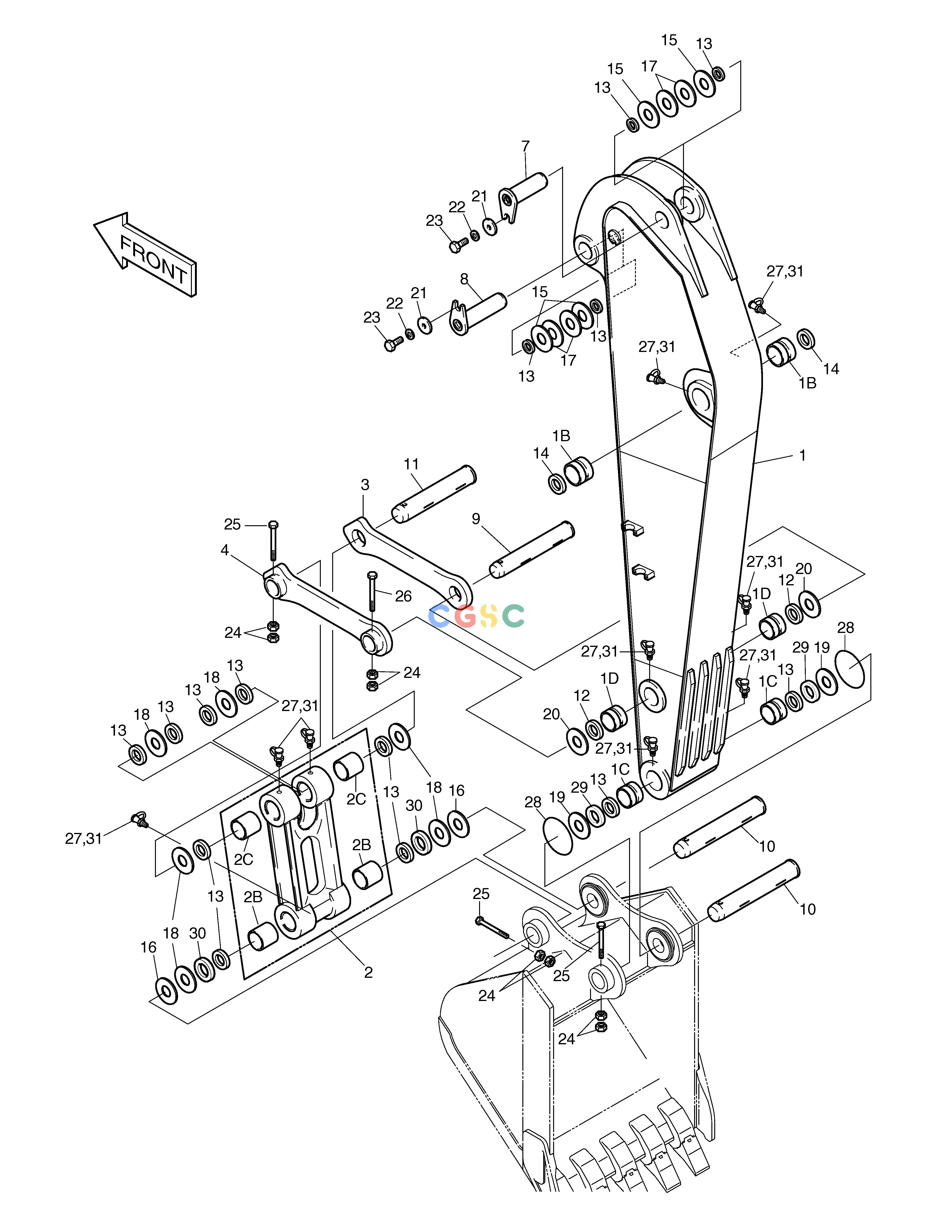 斗山零件查询ARM-2.0m SOLAR 220LC-V Doosan parts catalog online
