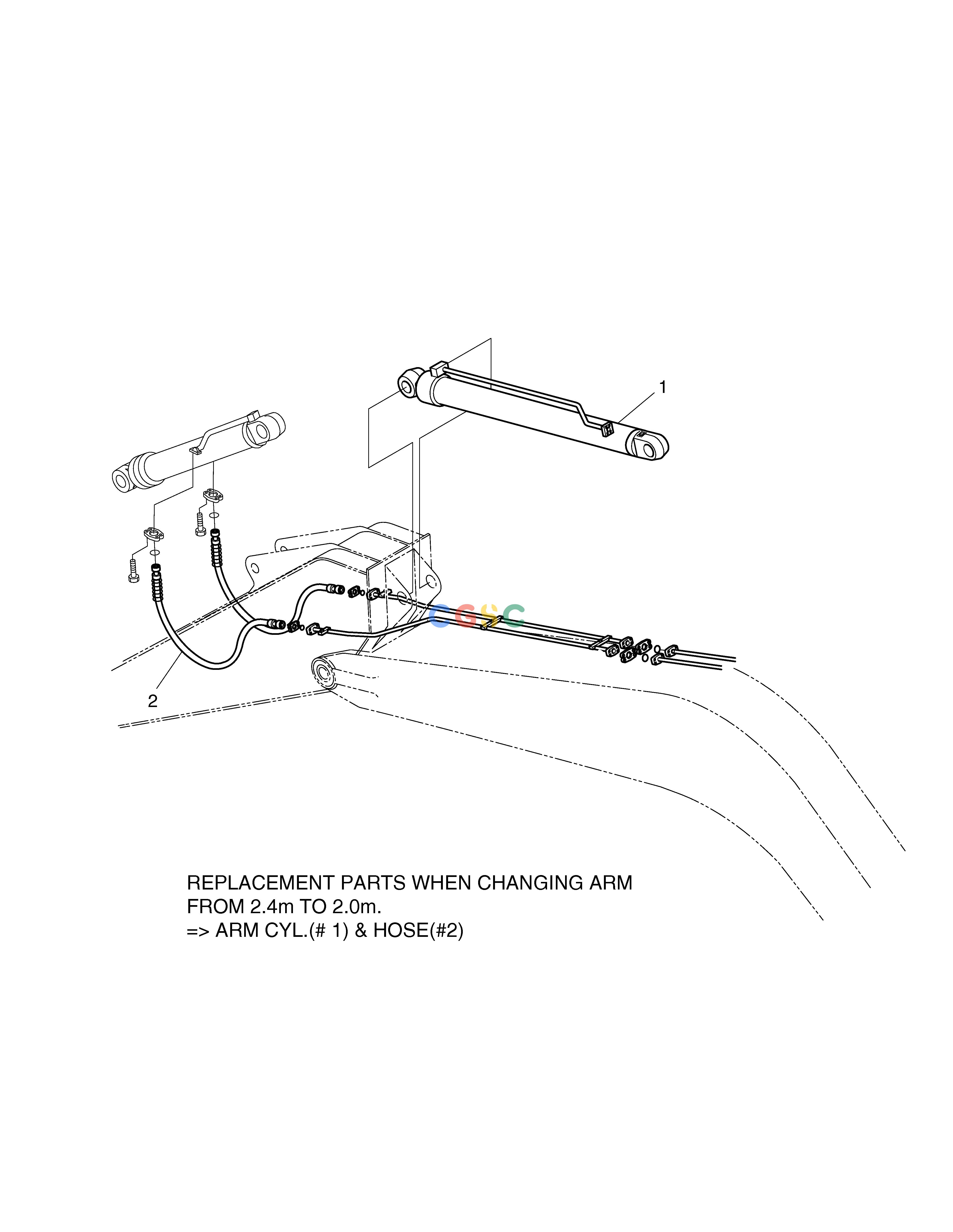 斗山零件查询FRONT PIPING-5.2m BOOM+2.0m ARM SOLAR 220LC-V Doosan parts catalog online