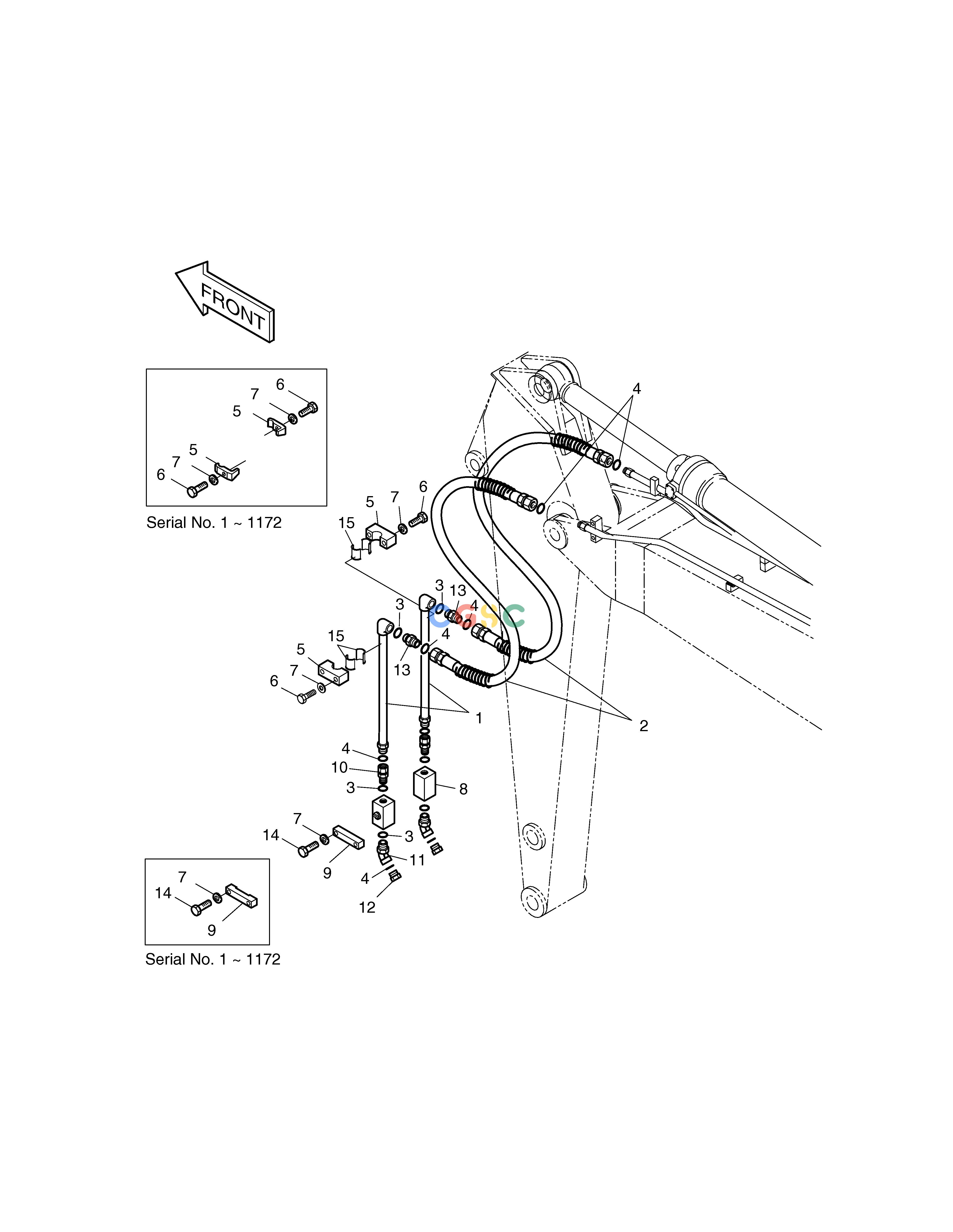 斗山零件查询ARM PIPING-ARM 2.9m(ONE & TWO WAY) SOLAR 220LC-V Doosan parts catalog online