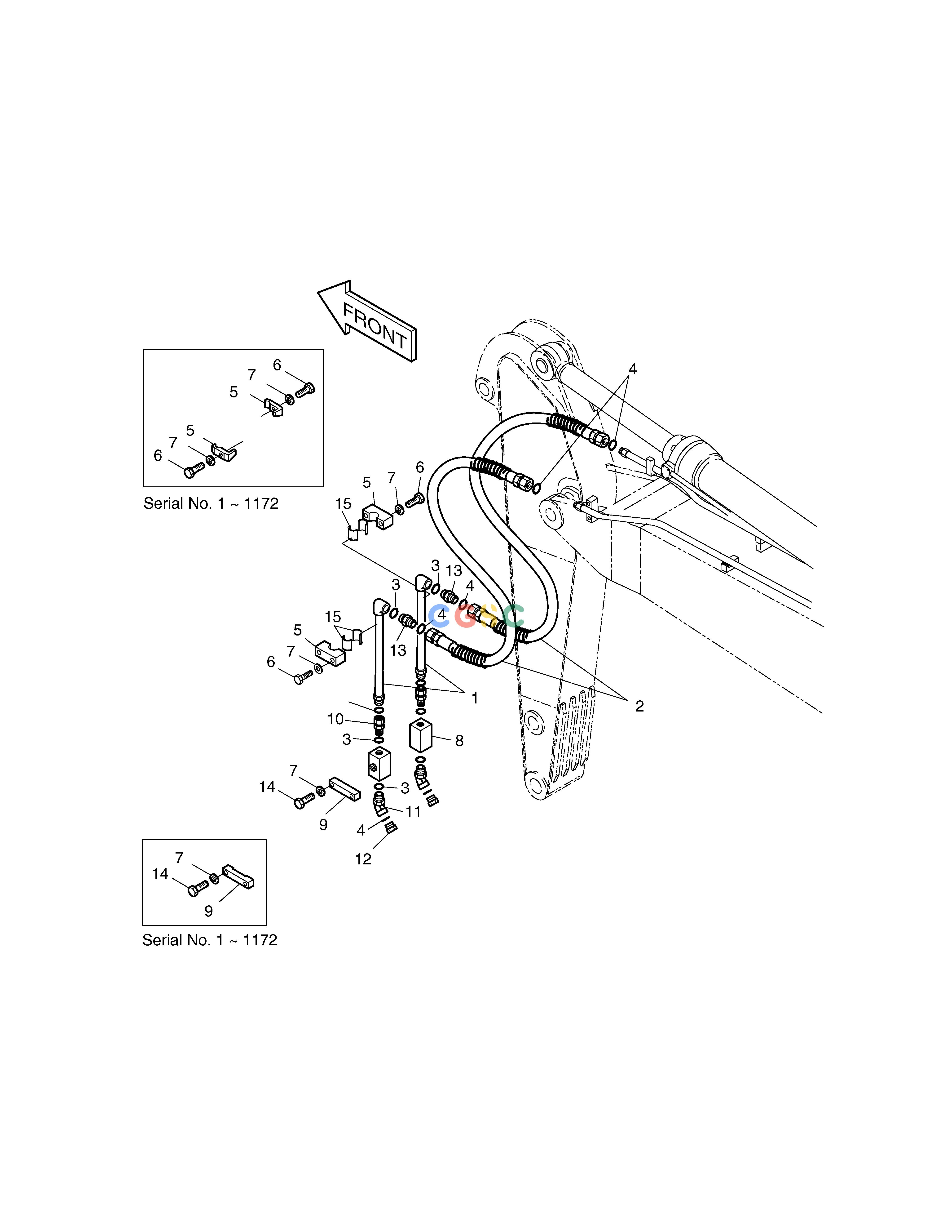 斗山零件查询ARM PIPING-ARM 2.0m(ONE & TWO WAY) SOLAR 220LC-V Doosan parts catalog online