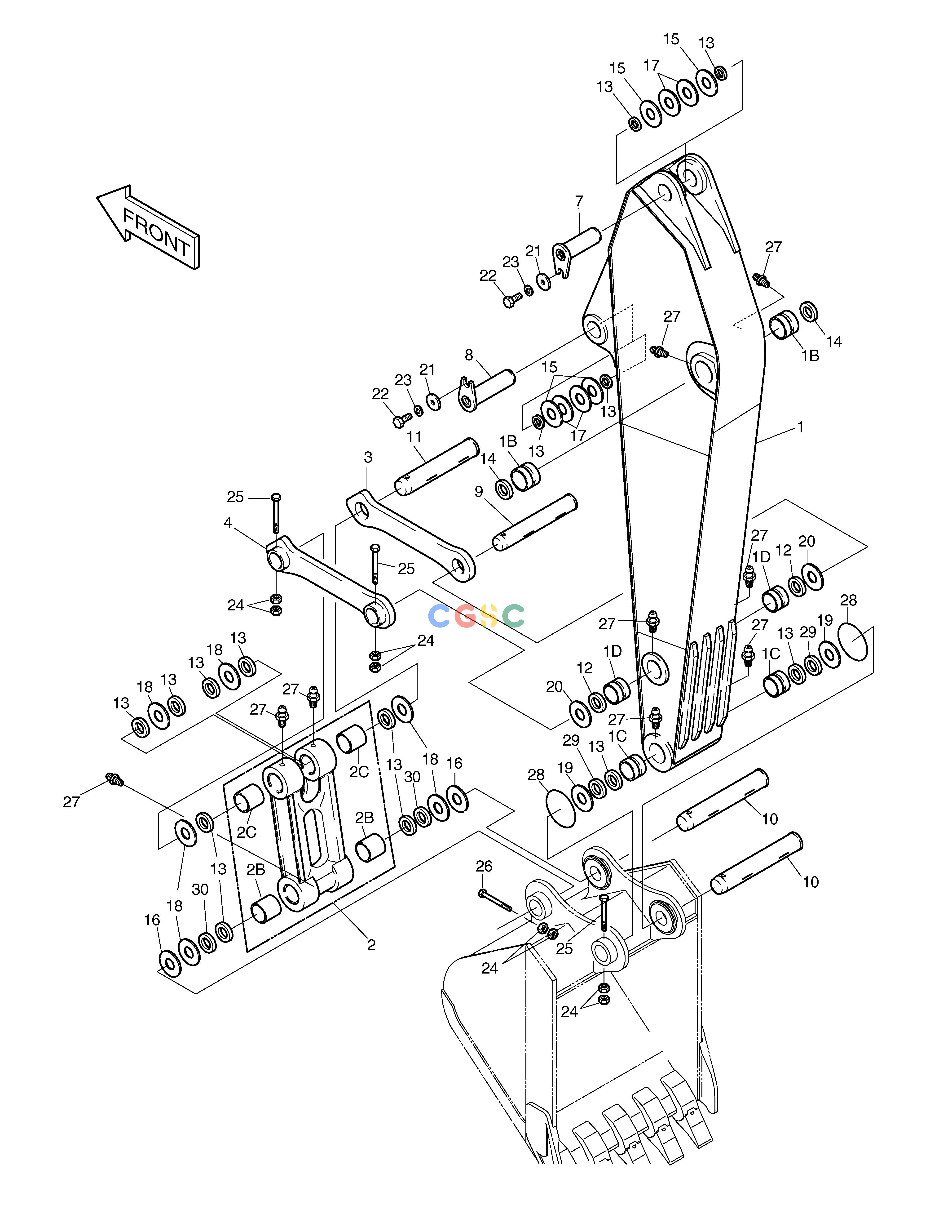 斗山零件查询ARM-2.9m(ARTI.BOOM) SOLAR 220LC-V Doosan parts catalog online