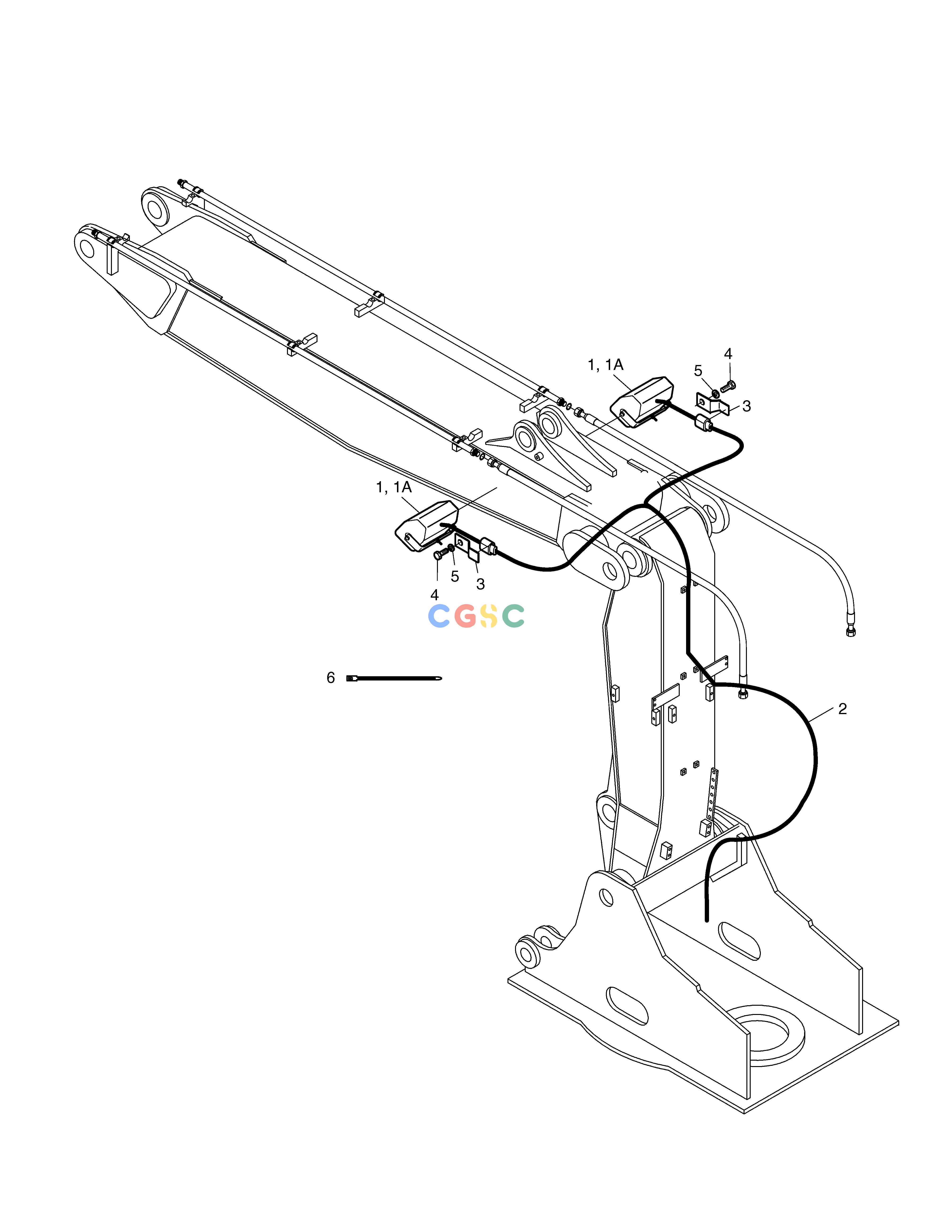 斗山零件查询WORKING LAMP ASS'Y-ARTI.BOOM SOLAR 220LC-V Doosan parts catalog online
