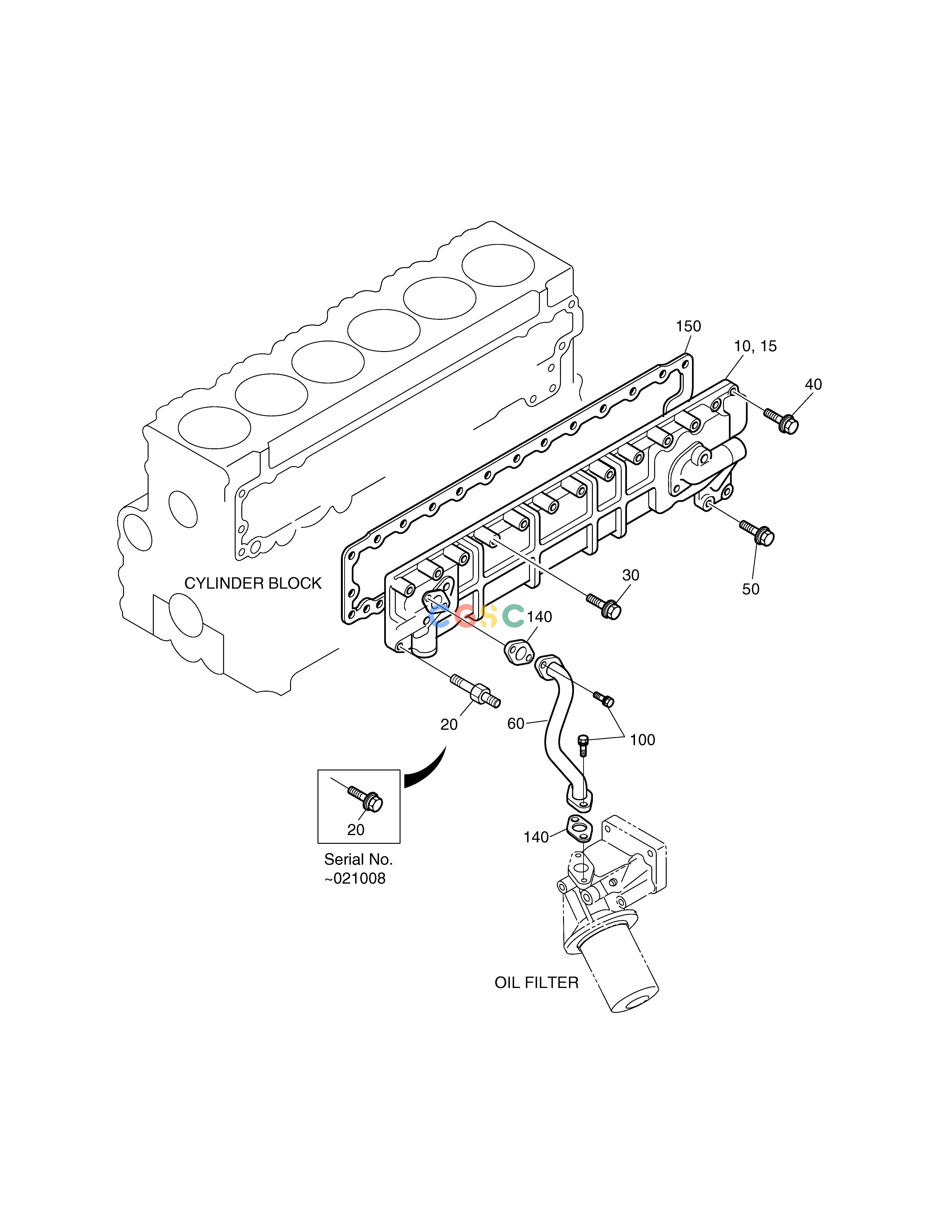 斗山零件查询OIL COOLER SOLAR 130W-V(2) Doosan parts catalog online