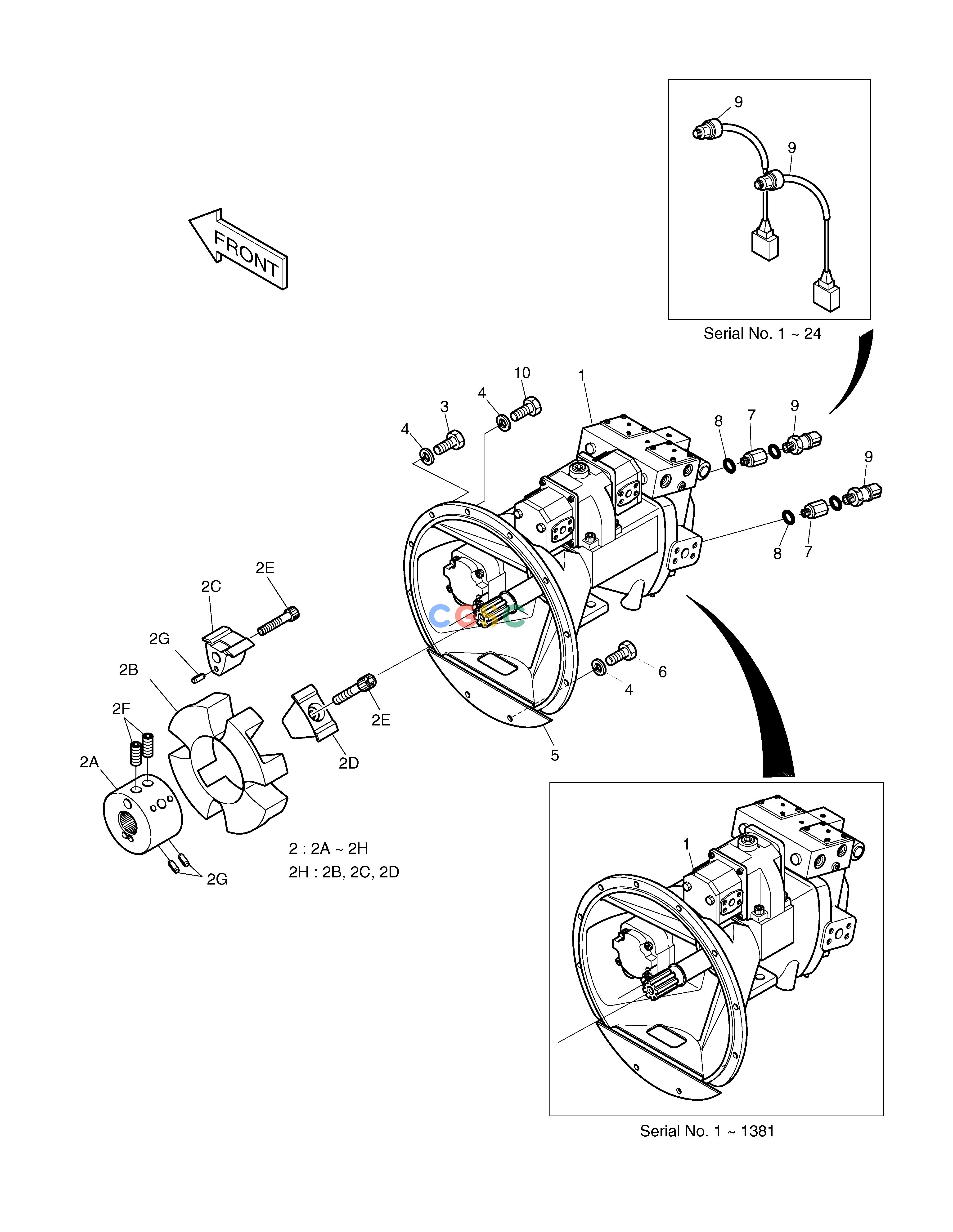 斗山零件查询PUMP ASS'Y SOLAR 130W-V(2) Doosan parts catalog online
