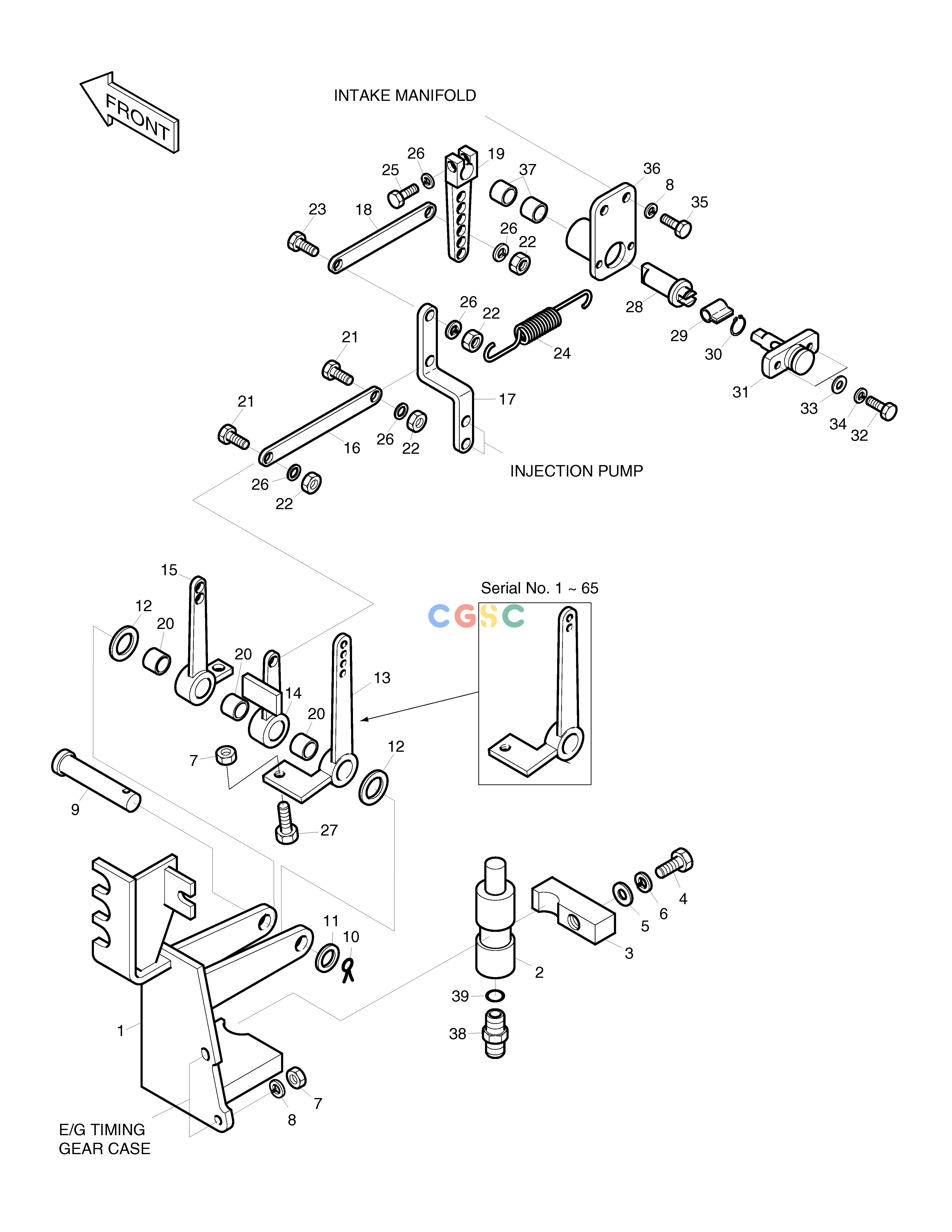 斗山零件查询LEVER ASS'Y-ENGINE SUB SOLAR 130W-V(2) Doosan parts catalog online