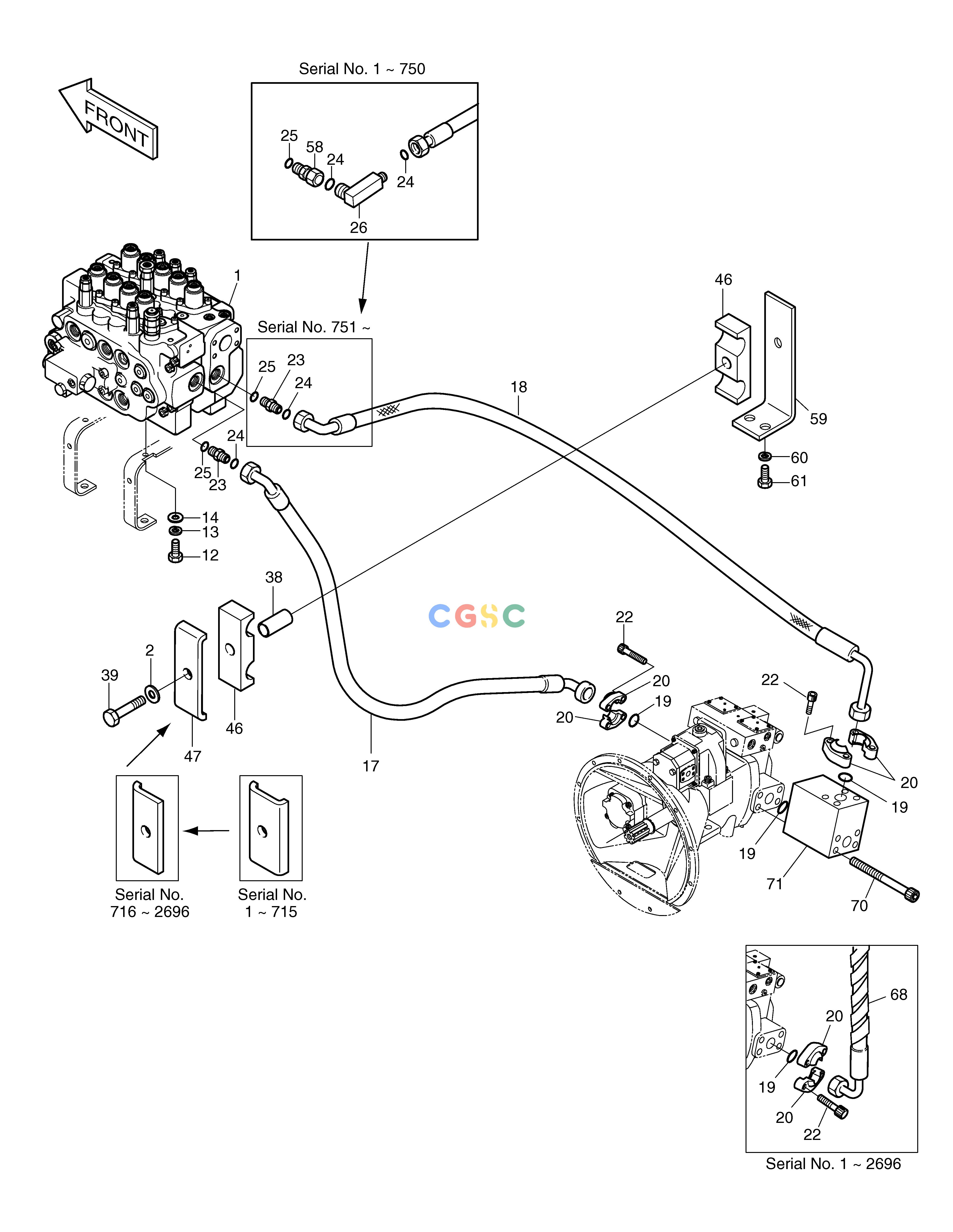 斗山零件查询MAIN PIPING(1) SOLAR 130W-V(2) Doosan parts catalog online