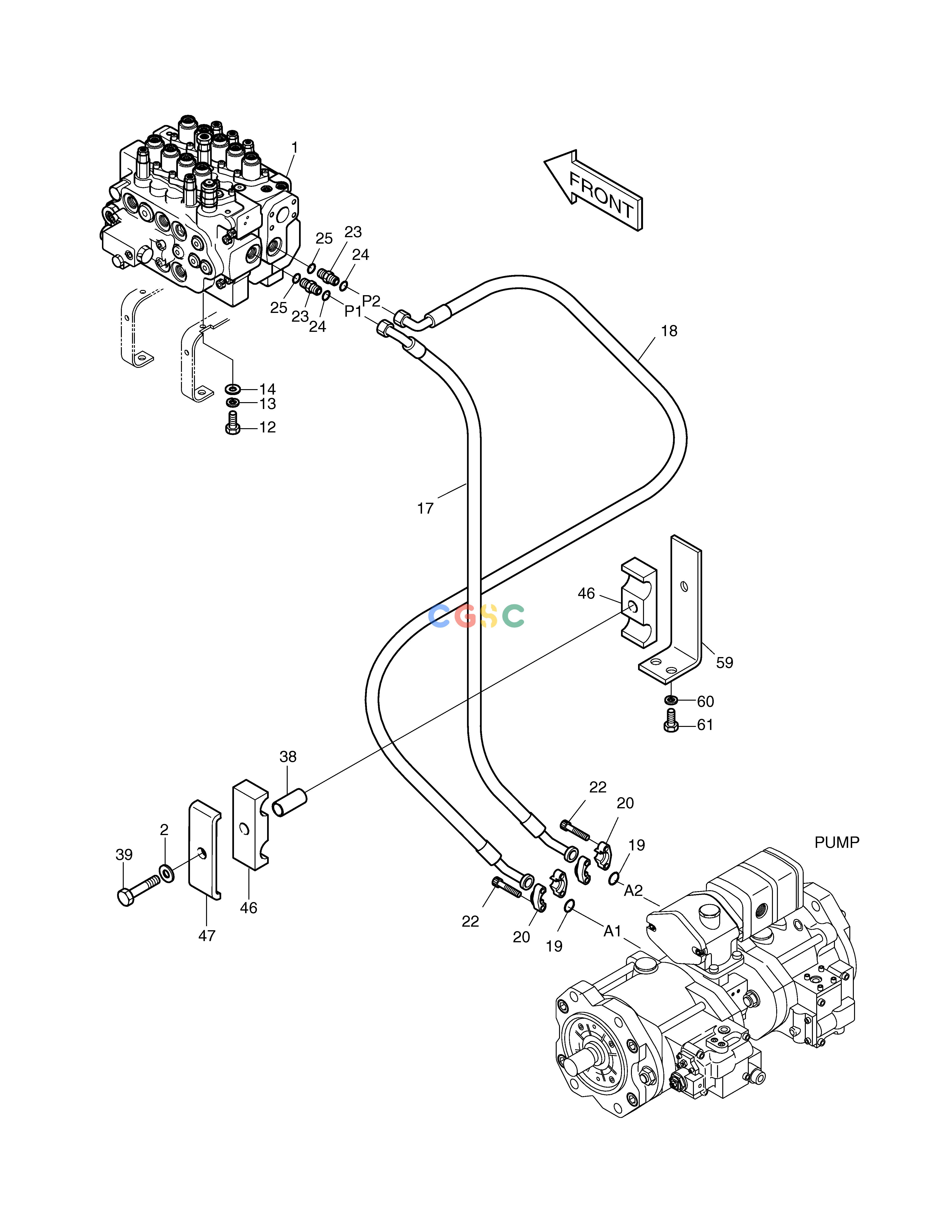 斗山零件查询MAIN PIPING(1-1) SOLAR 130W-V(2) Doosan parts catalog online