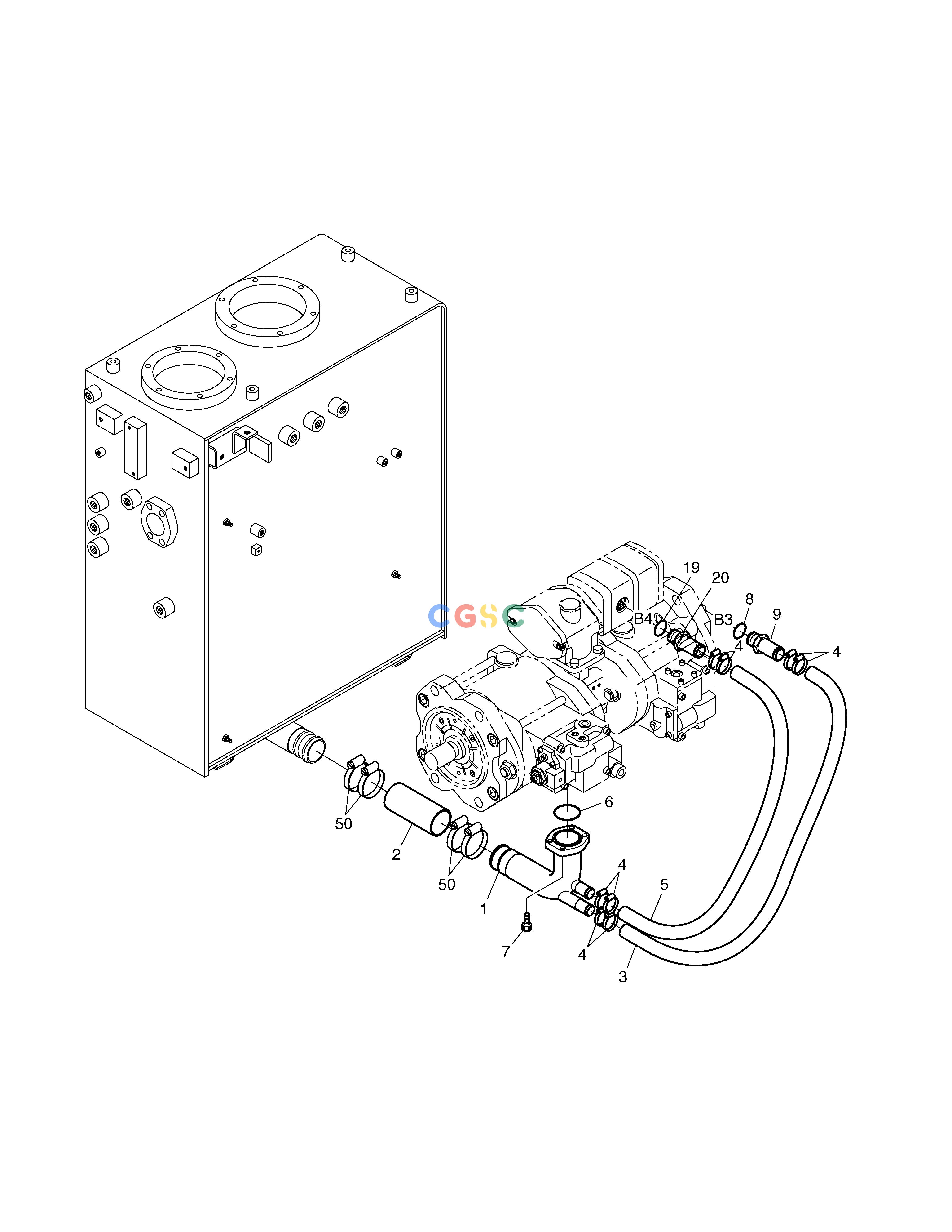斗山零件查询OIL COOLER PIPING(1-1) SOLAR 130W-V(2) Doosan parts catalog online