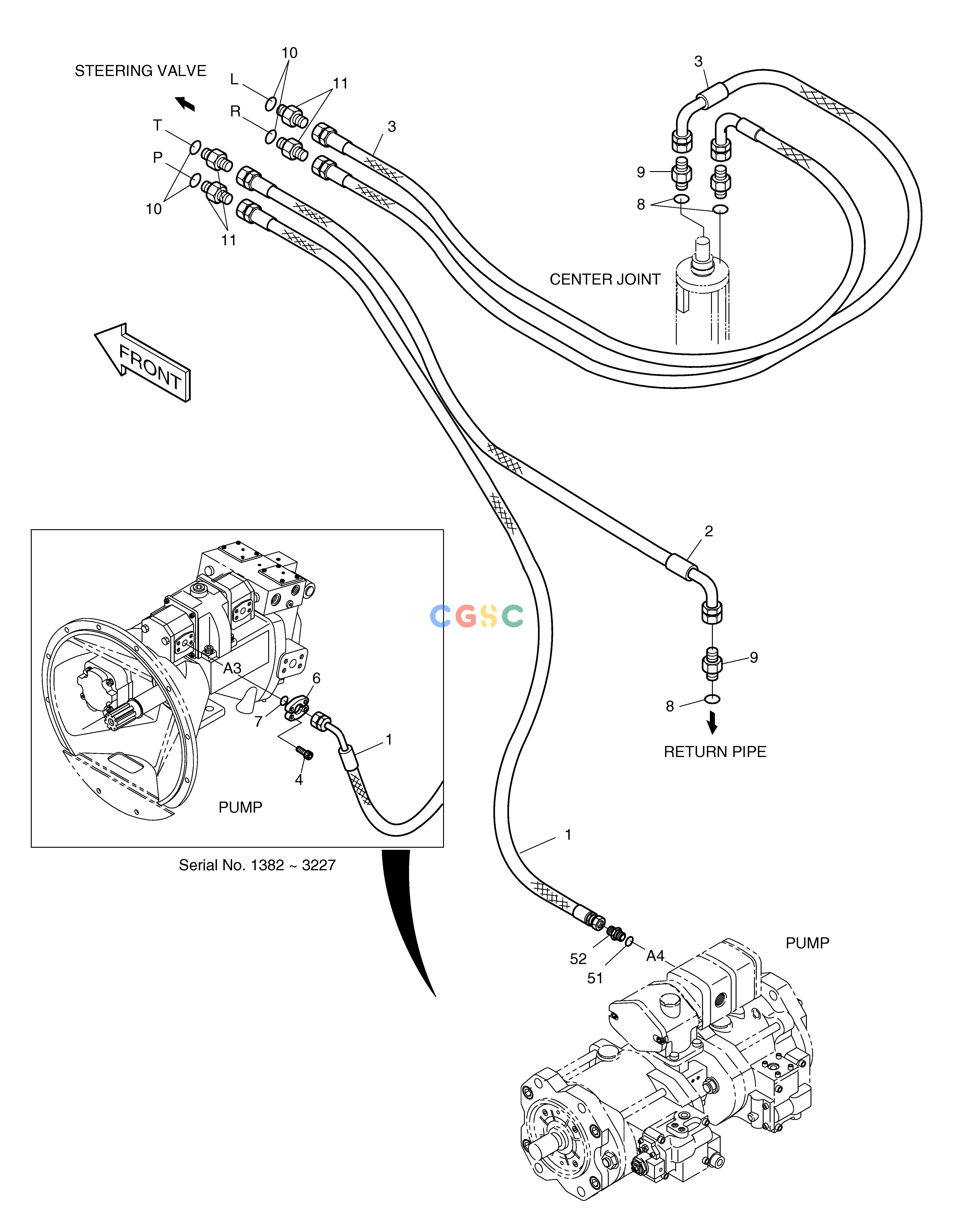 斗山零件查询STEERING PIPING SOLAR 130W-V(2) Doosan parts catalog online