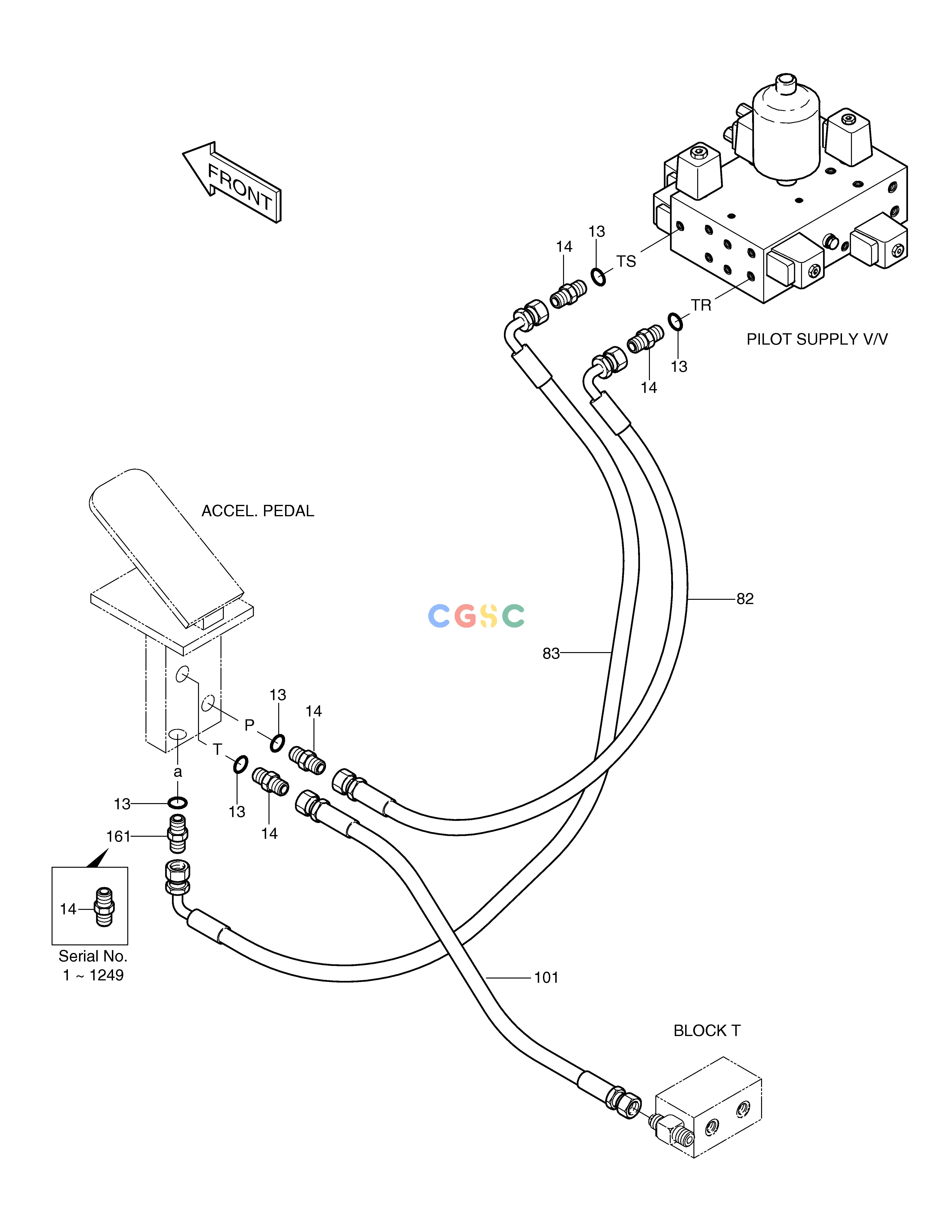 斗山零件查询PILOT PIPING(12) SOLAR 130W-V(2) Doosan parts catalog online