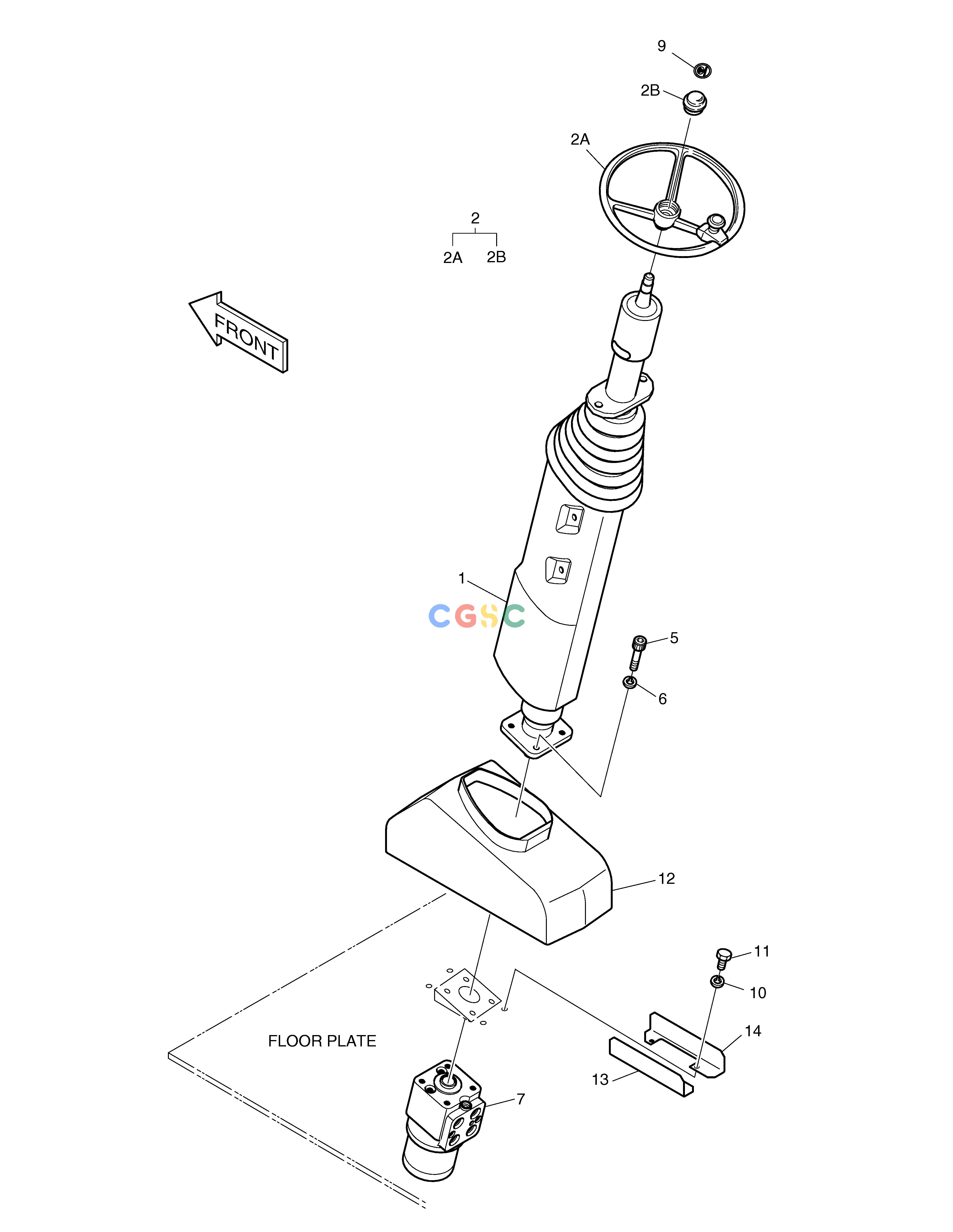 斗山零件查询STEERING WHEEL ASS'Y SOLAR 130W-V(2) Doosan parts catalog online