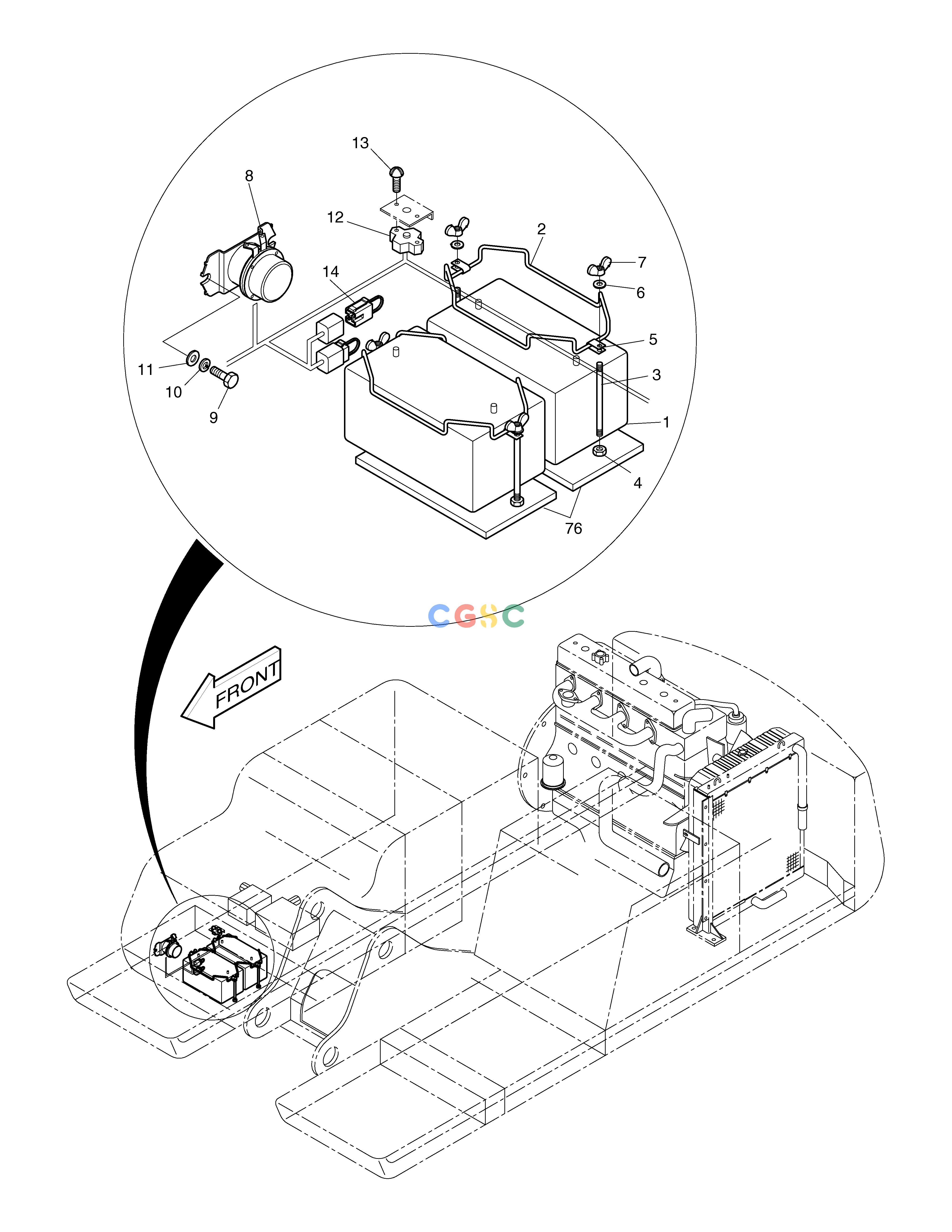 斗山零件查询ELECTRIC PARTS(5)-BATTERY SOLAR 130W-V(2) Doosan parts catalog online