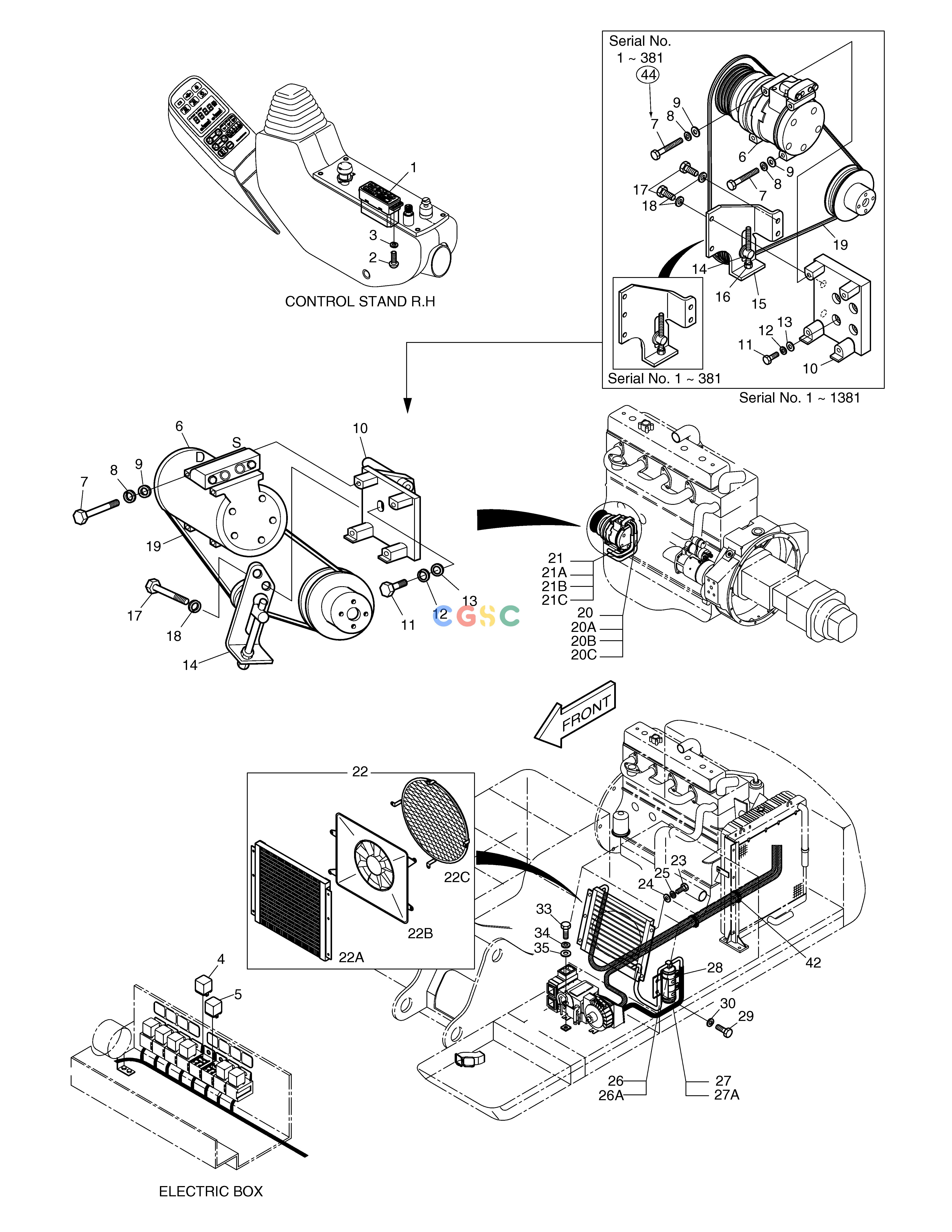 斗山零件查询AIRCONDITIONER(1) SOLAR 130W-V(2) Doosan parts catalog online