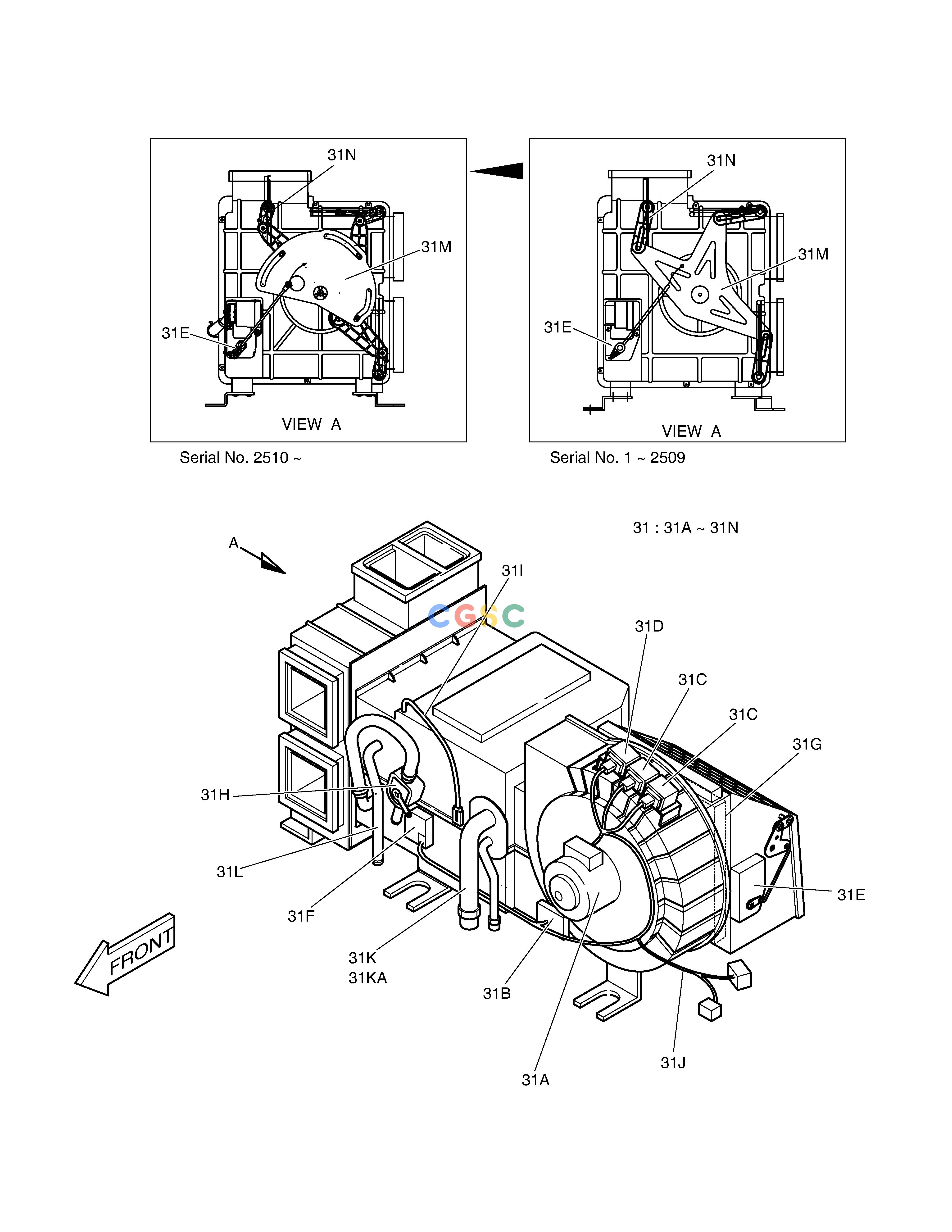 斗山零件查询AIRCONDITIONER(2)-AIRCON UNIT SOLAR 130W-V(2) Doosan parts catalog online