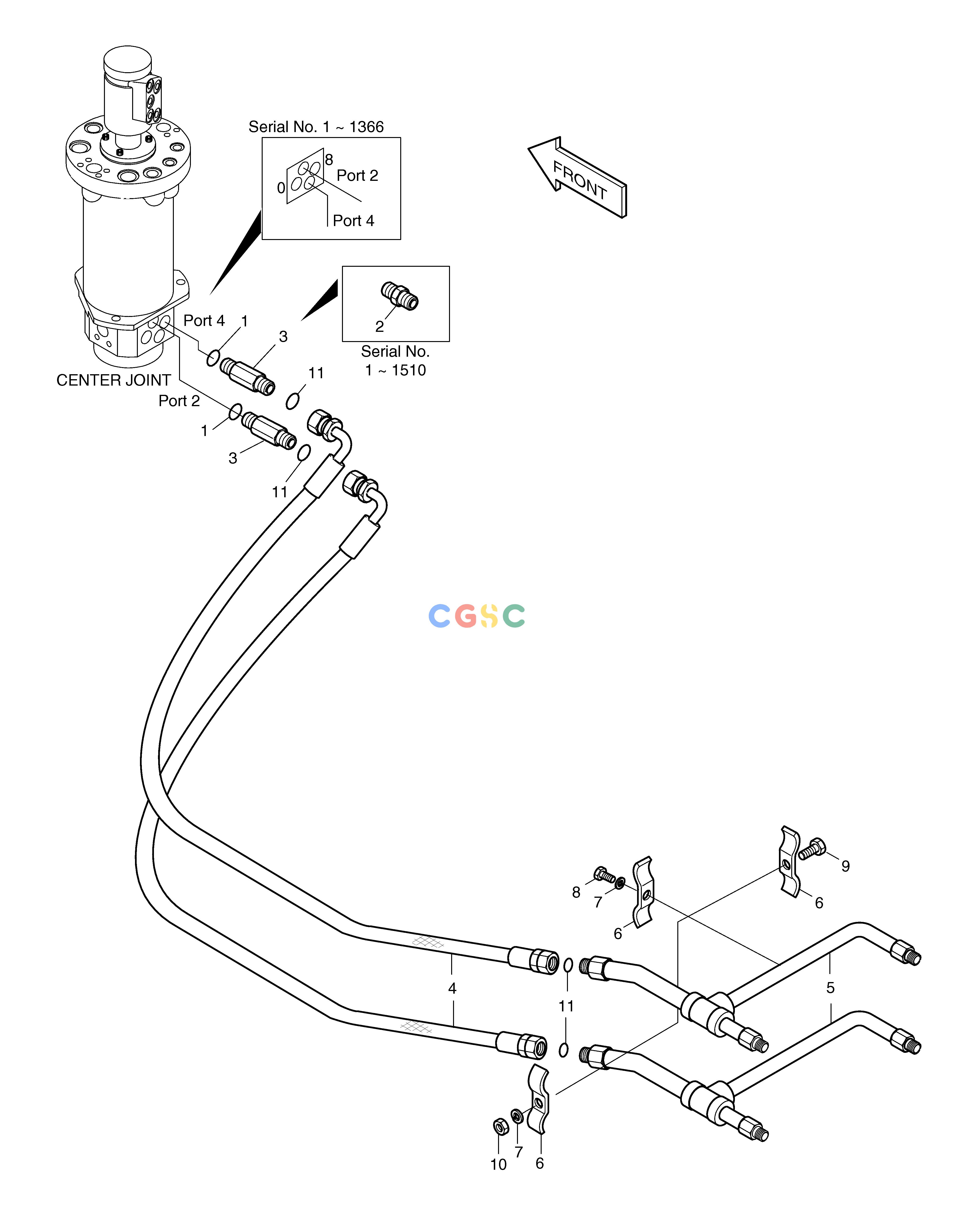斗山零件查询DOZER & OUTRIGGER PIPING SOLAR 130W-V(2) Doosan parts catalog online