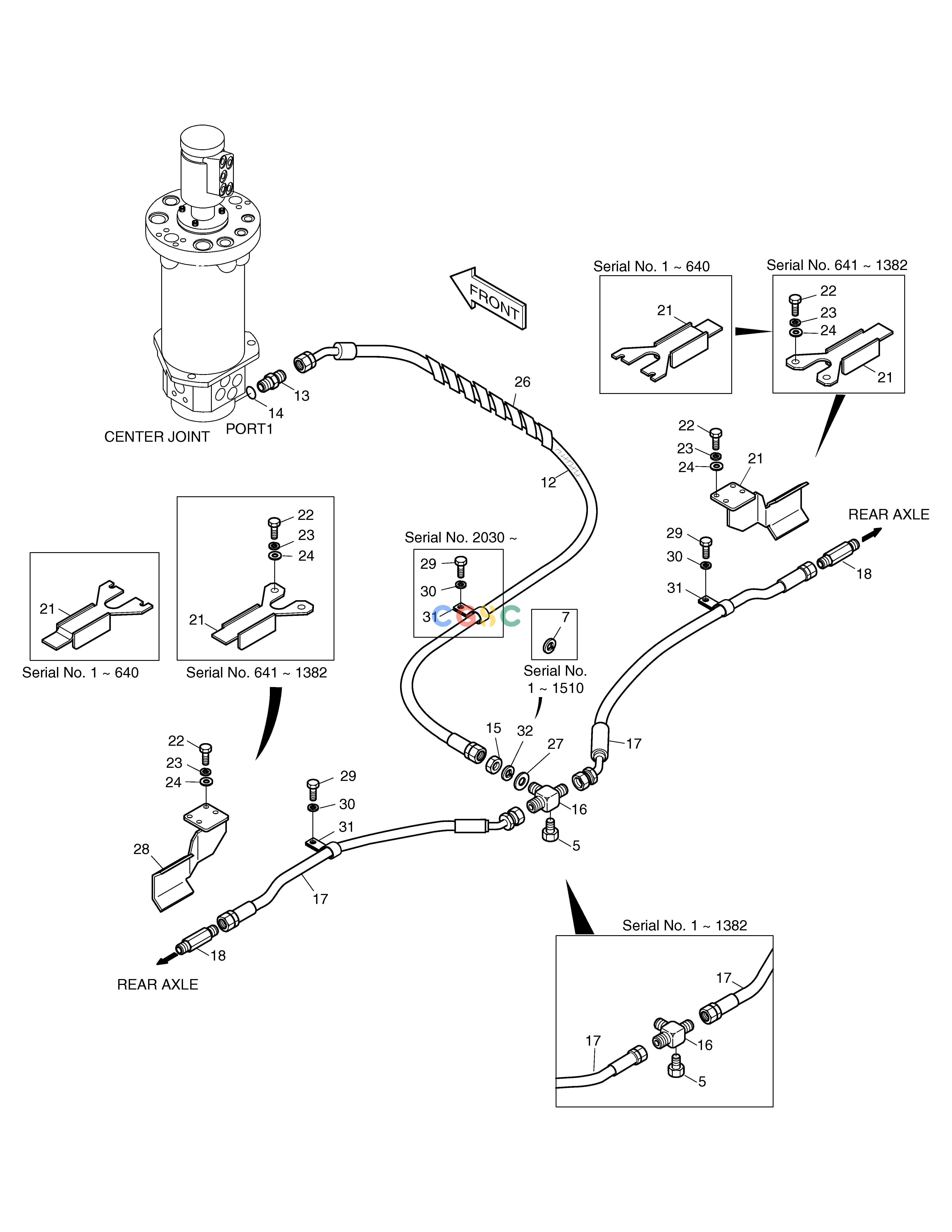 斗山零件查询BRAKE PIPING(2)-REAR SOLAR 130W-V(2) Doosan parts catalog online