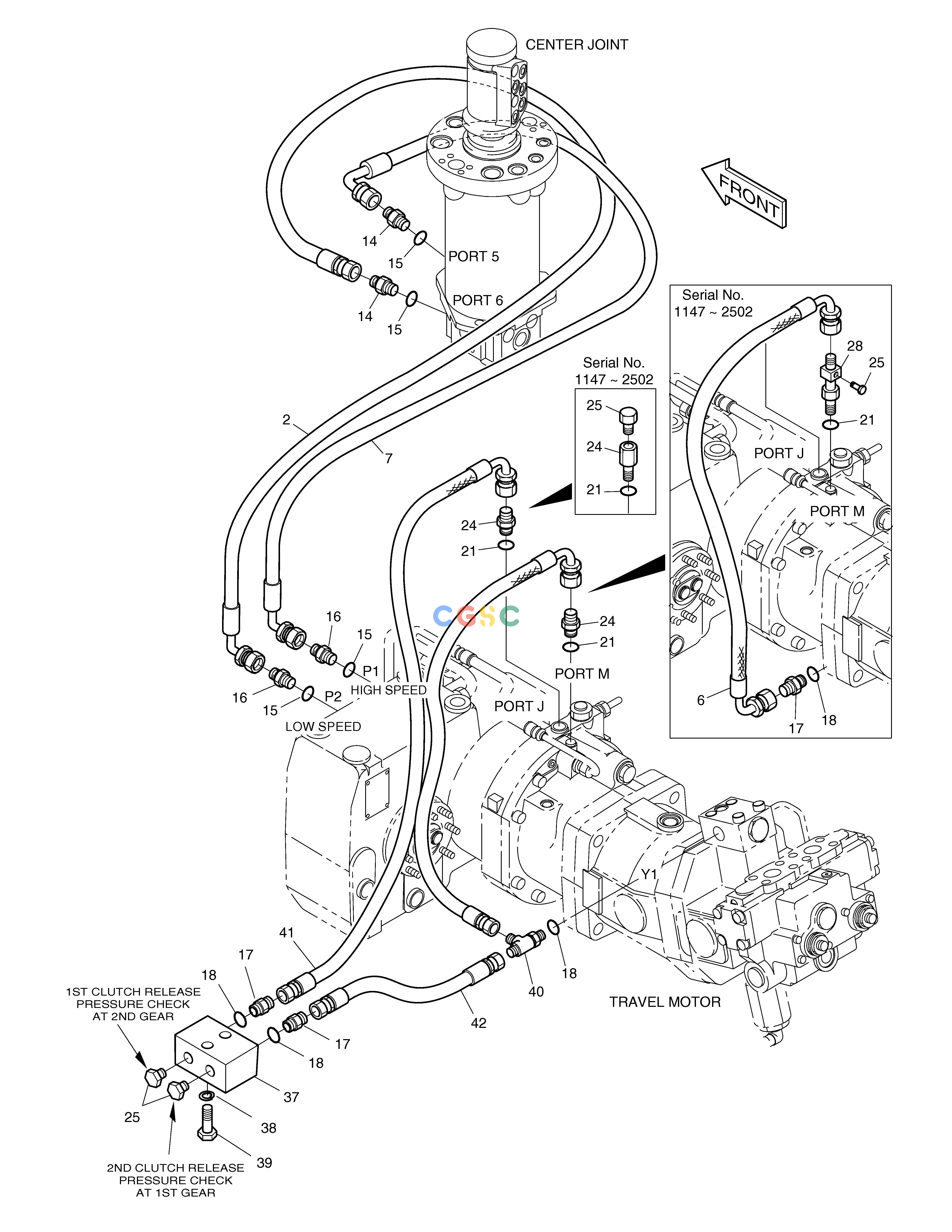 斗山零件查询PROPELLING PIPING(2)-GEARSHIFT.TEST PORT SOLAR 130W-V(2) Doosan parts catalog online