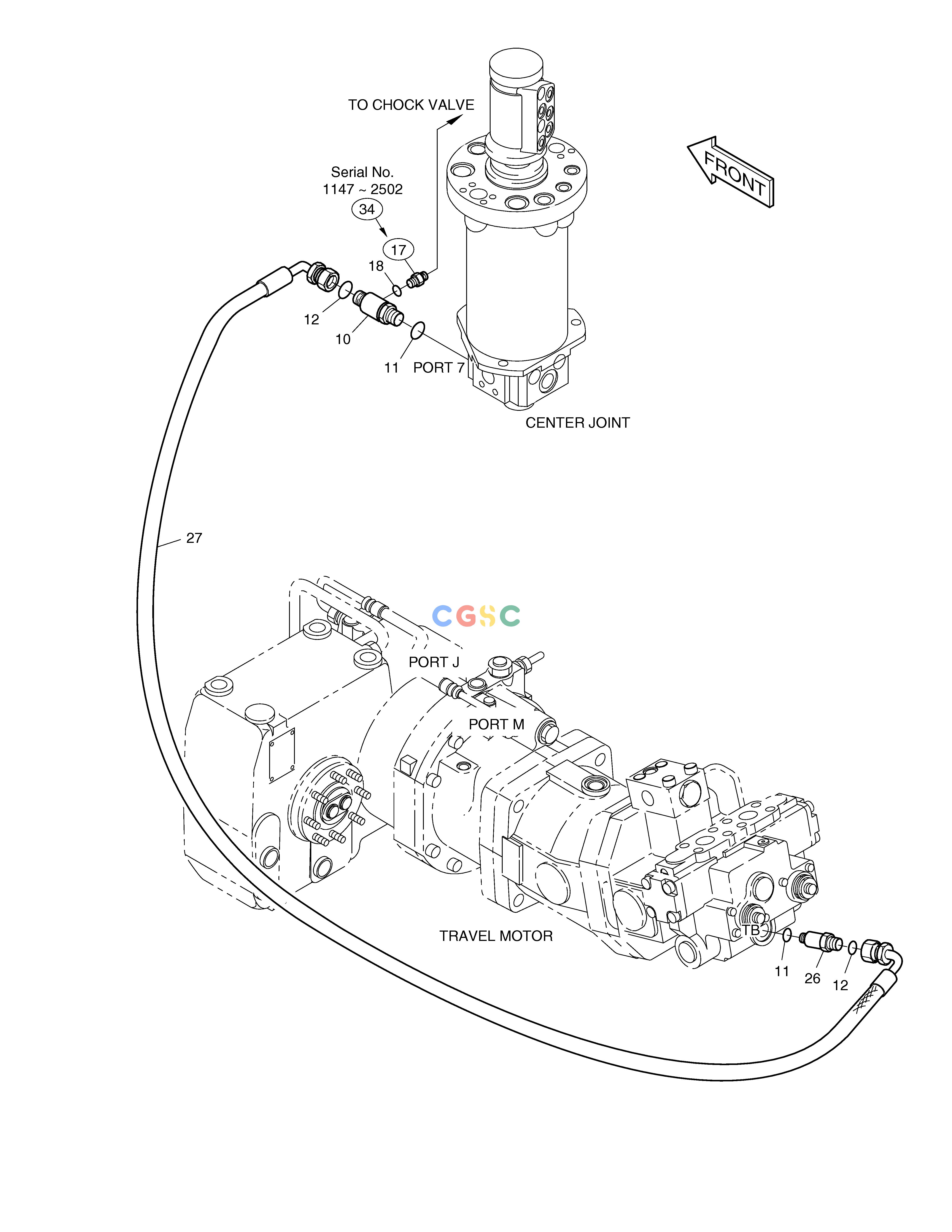 斗山零件查询PROPELLING PIPING(3)-MAKE-UP SOLAR 130W-V(2) Doosan parts catalog online
