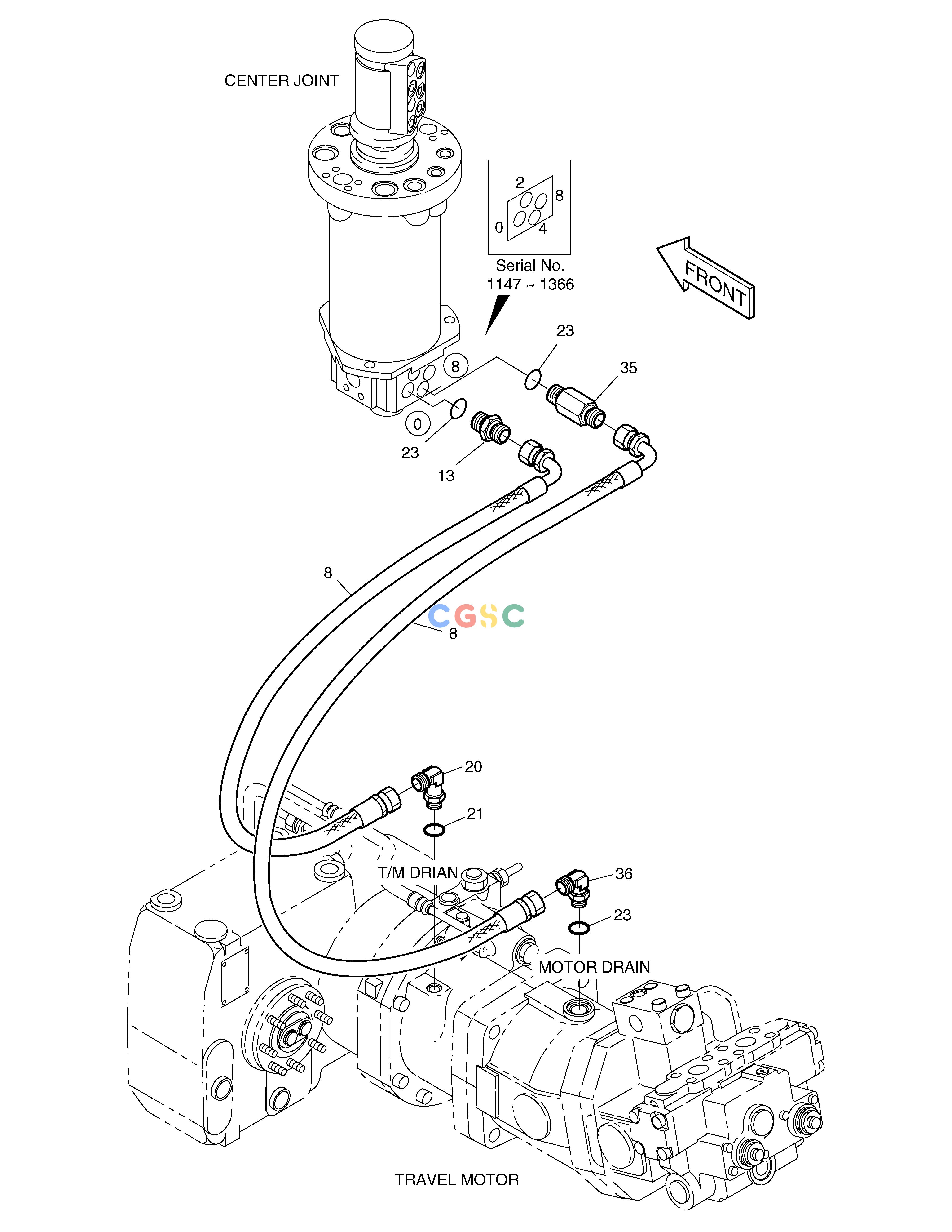 斗山零件查询PROPELLING PIPING(4)-REMOTE T/M SOLAR 130W-V(2) Doosan parts catalog online