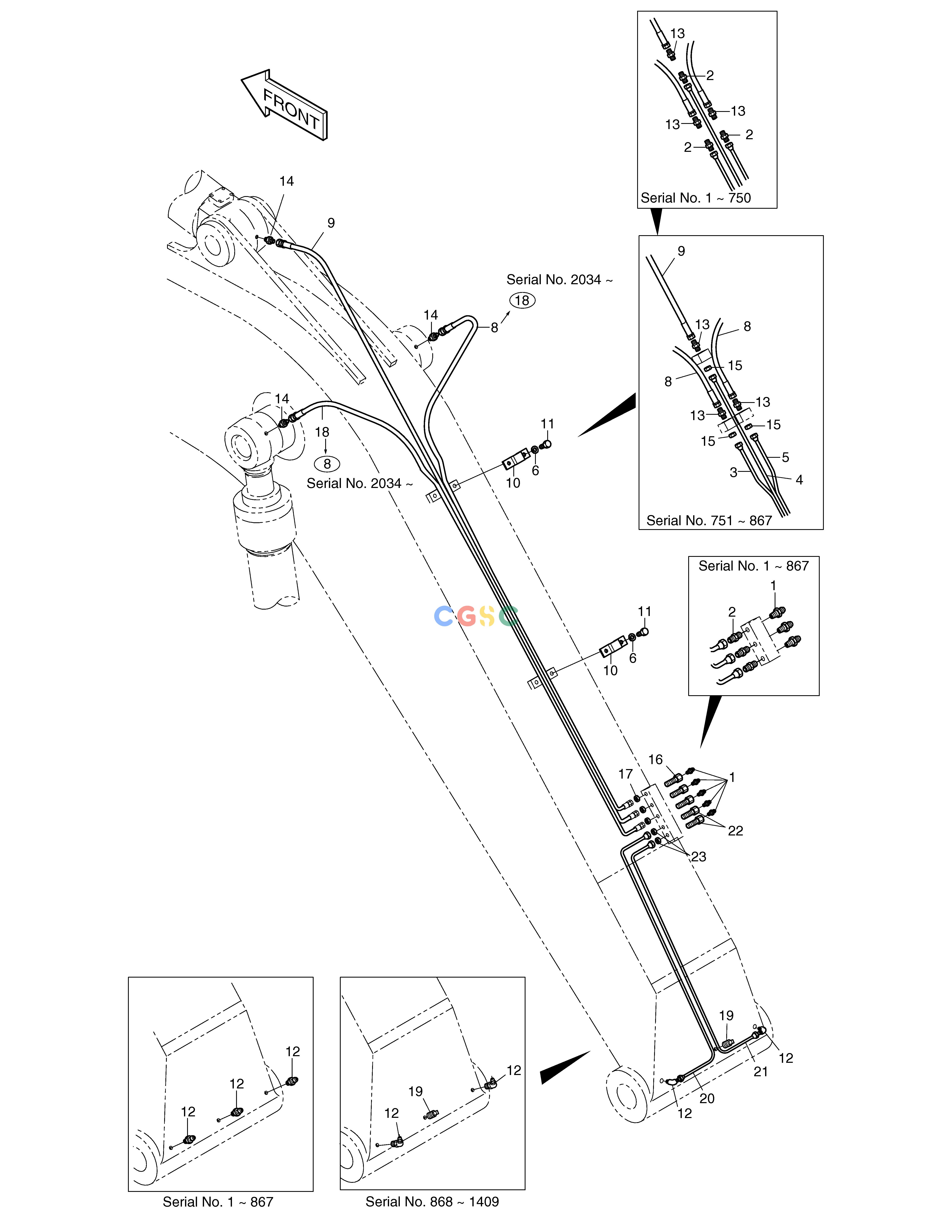 斗山零件查询FRONT LUBRICATOR SOLAR 130W-V(2) Doosan parts catalog online