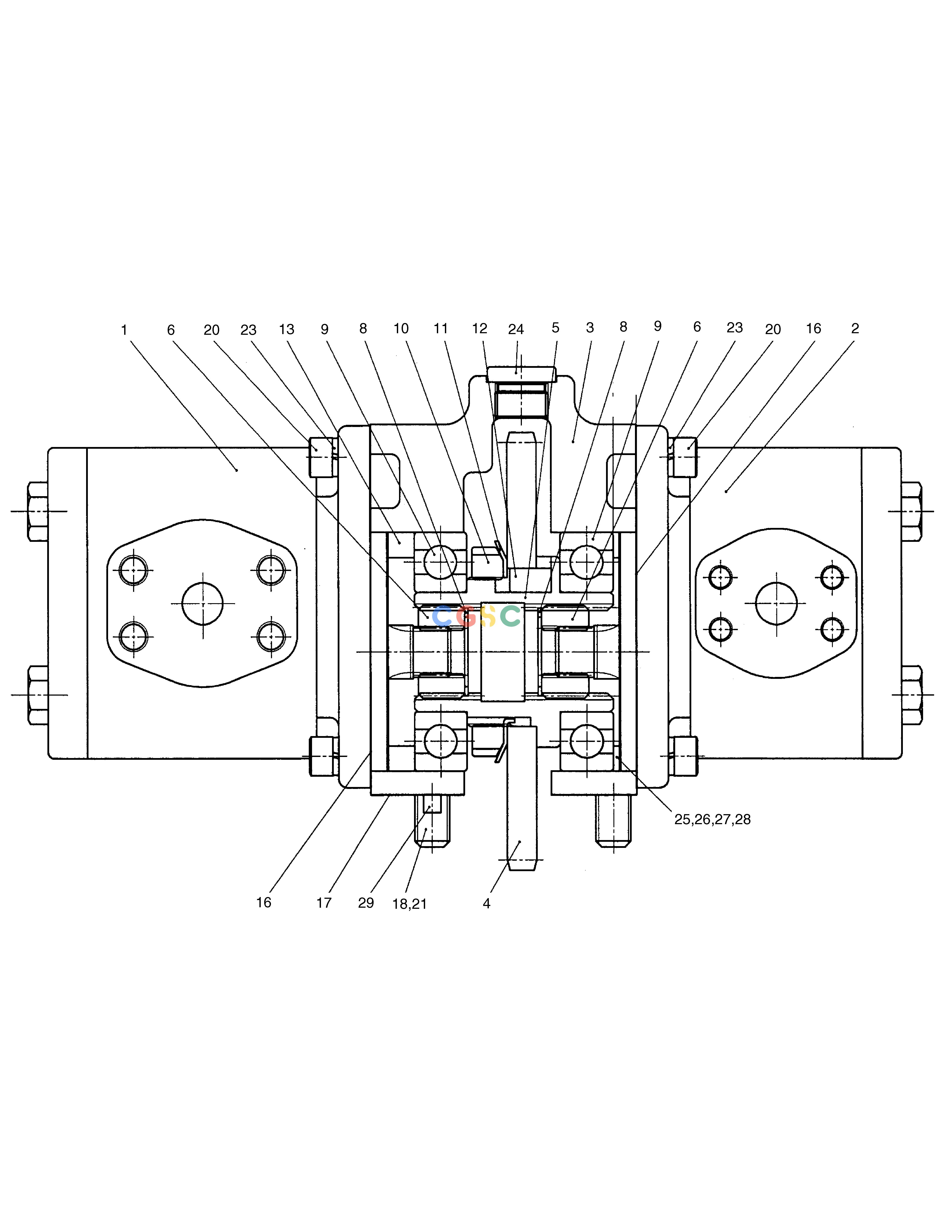 斗山零件查询PTO PUMP SOLAR 130W-V(2) Doosan parts catalog online