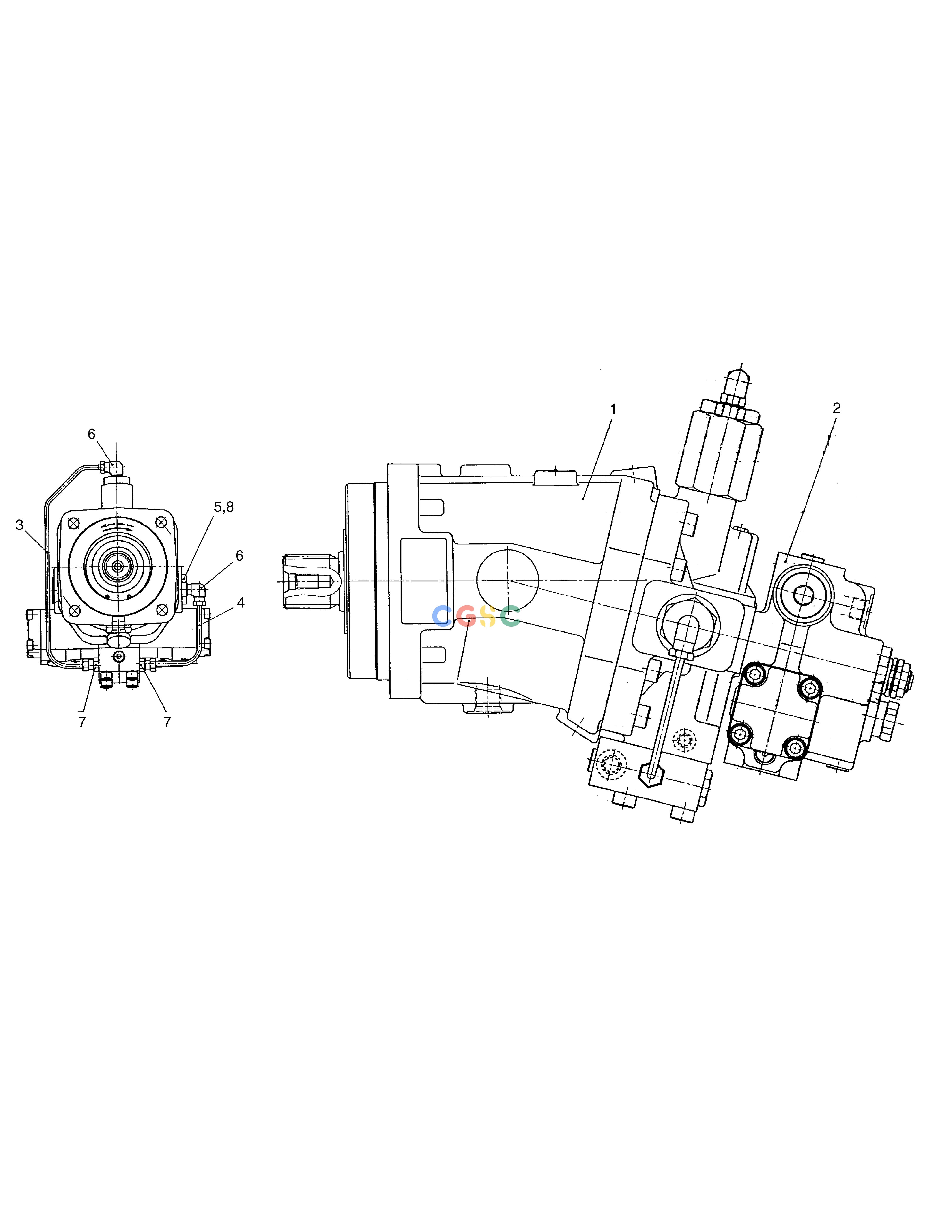 斗山零件查询TRAVELLING MOTOR SOLAR 130W-V(2) Doosan parts catalog online