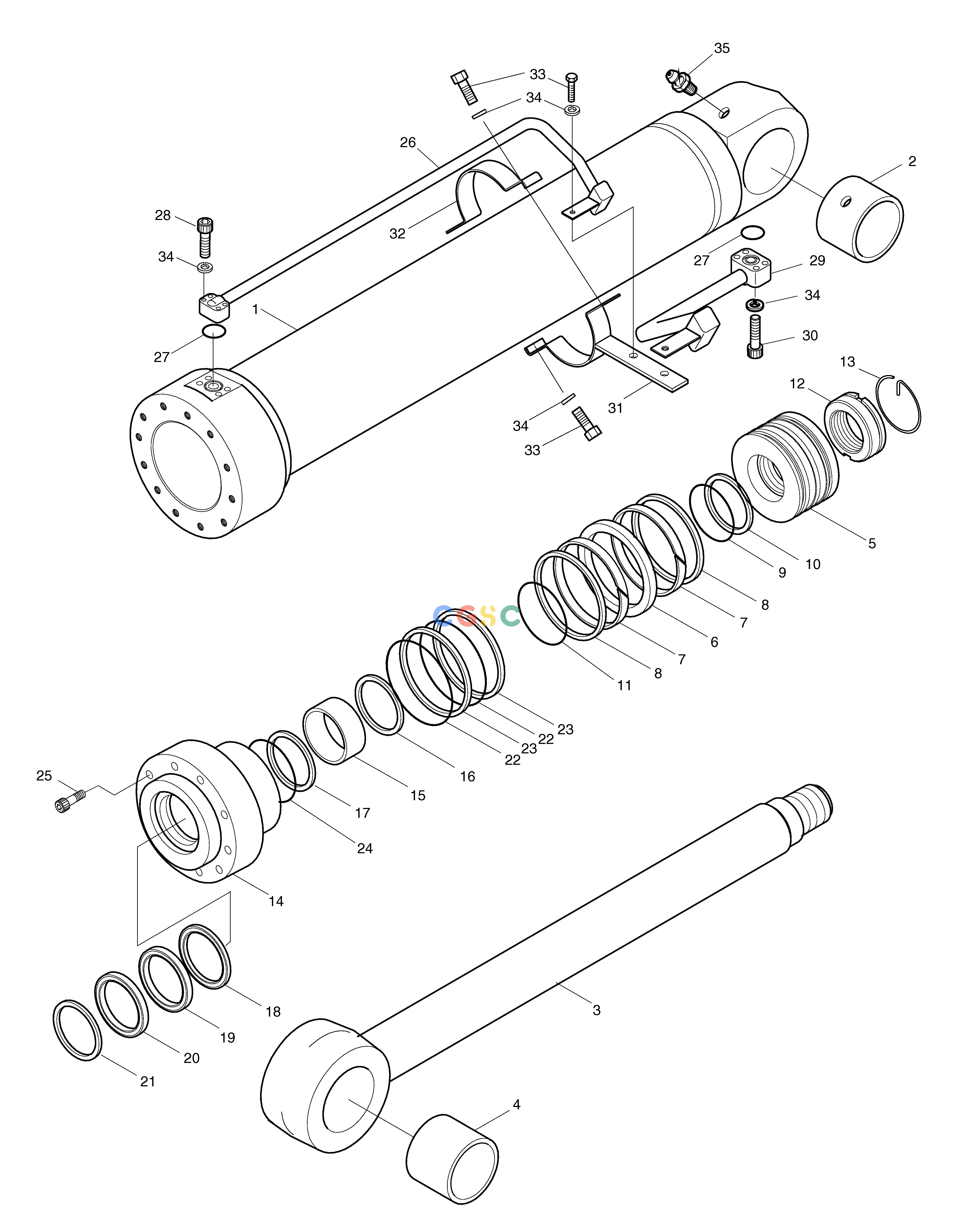斗山零件查询BOOM CYLINDER-ARTI.BOOM(L.H) SOLAR 130W-V(2) Doosan parts catalog online
