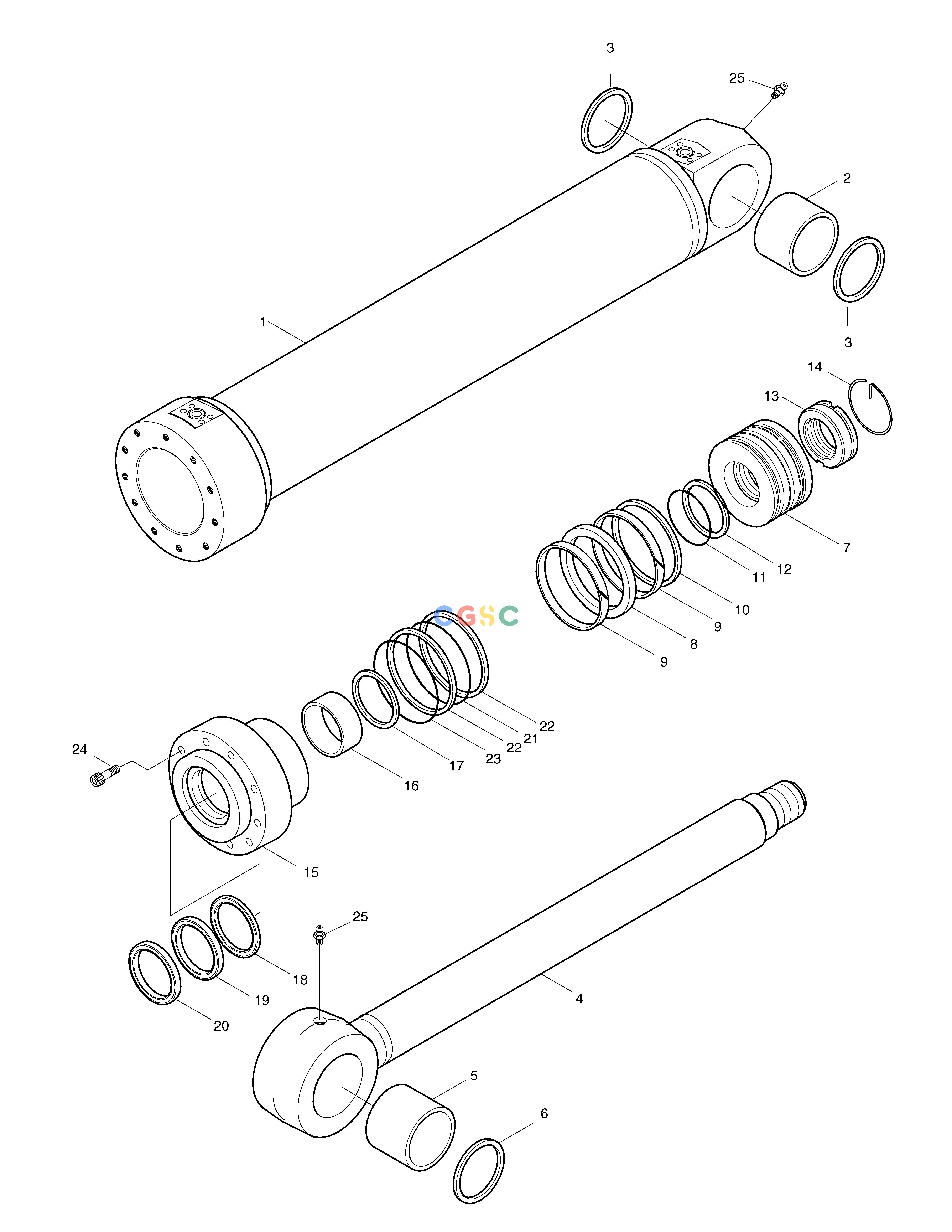 斗山零件查询ARTI.BOOM CYLINDER SOLAR 130W-V(2) Doosan parts catalog online