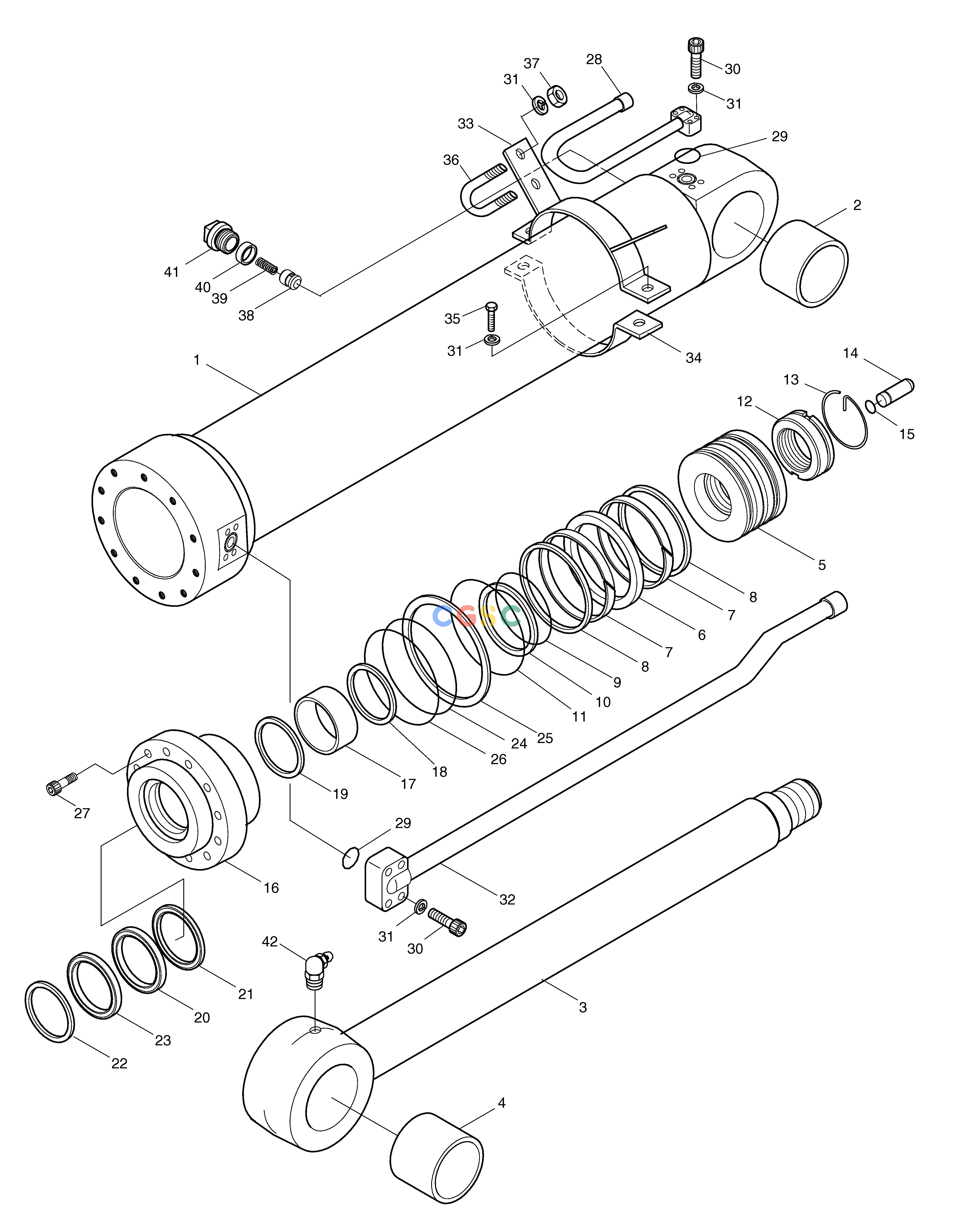 斗山零件查询ARM CYLINDER-ARTI.BOOM SOLAR 130W-V(2) Doosan parts catalog online
