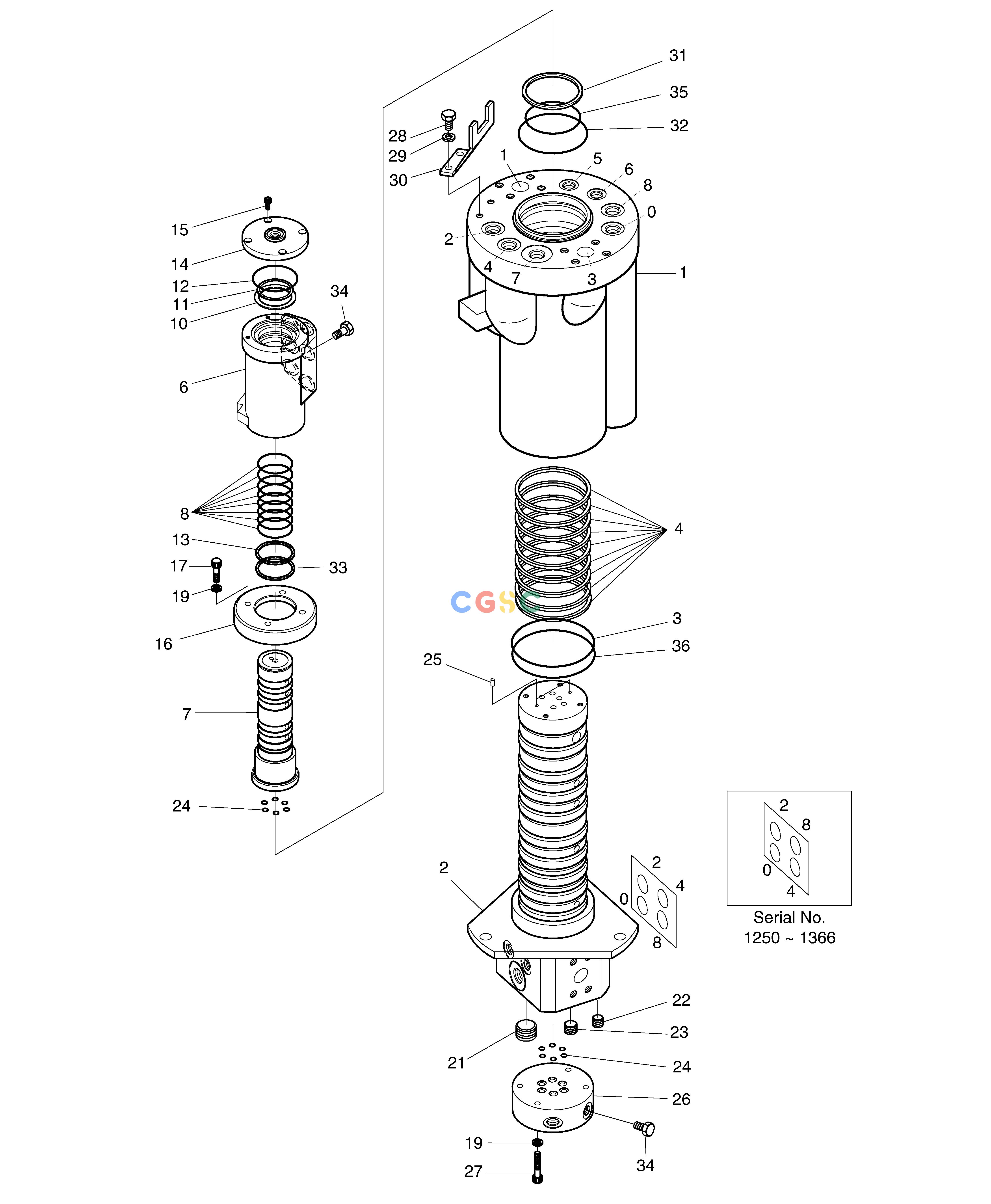 斗山零件查询CENTER JOINT-STD. SOLAR 130W-V(2) Doosan parts catalog online