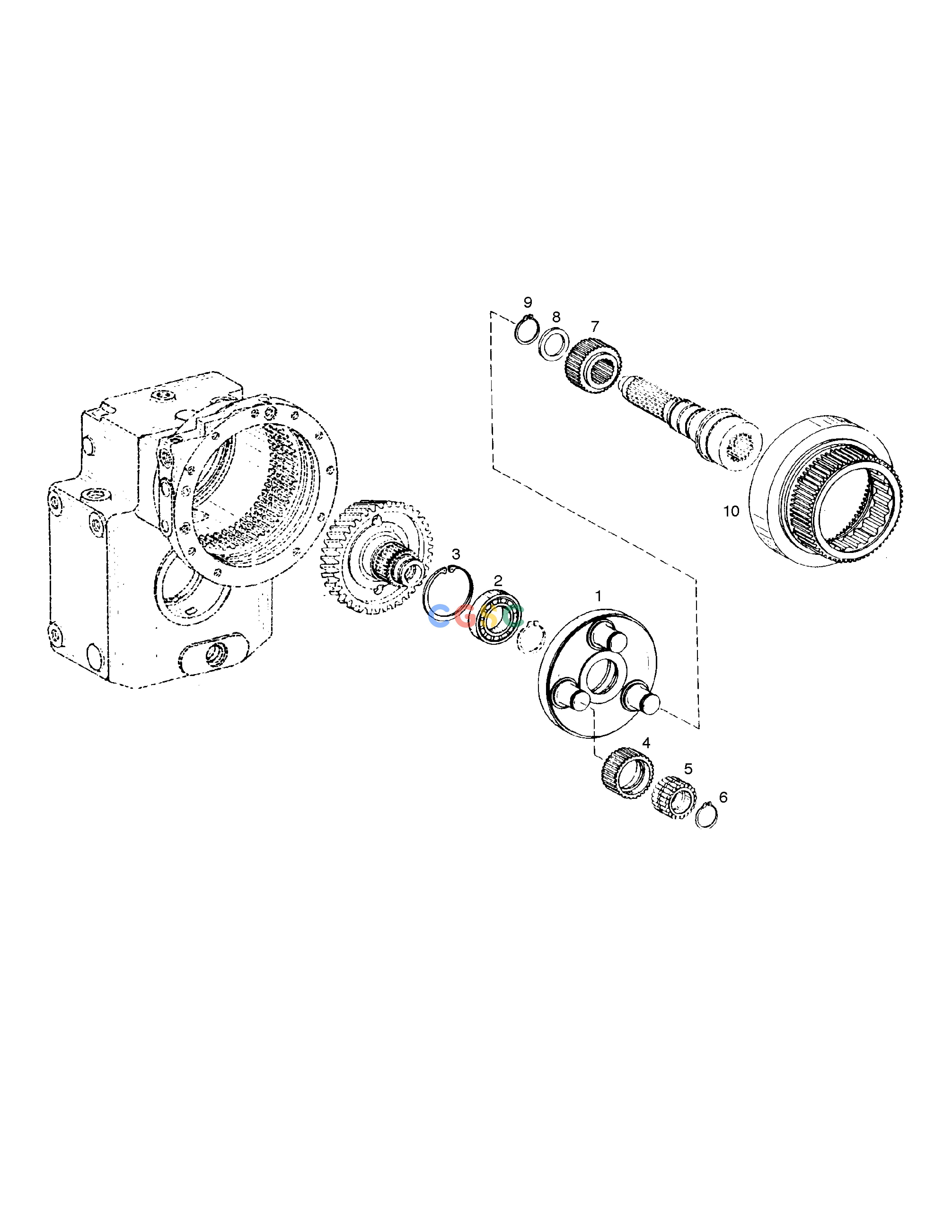 斗山零件查询PLANETARY DRIVE-TRANSMISSION SOLAR 130W-V(2) Doosan parts catalog online